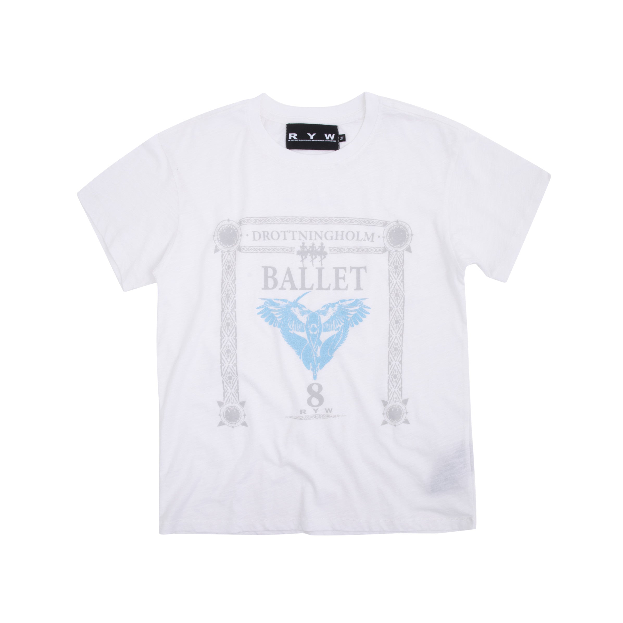 Ballet slub cotton t-shirt in white