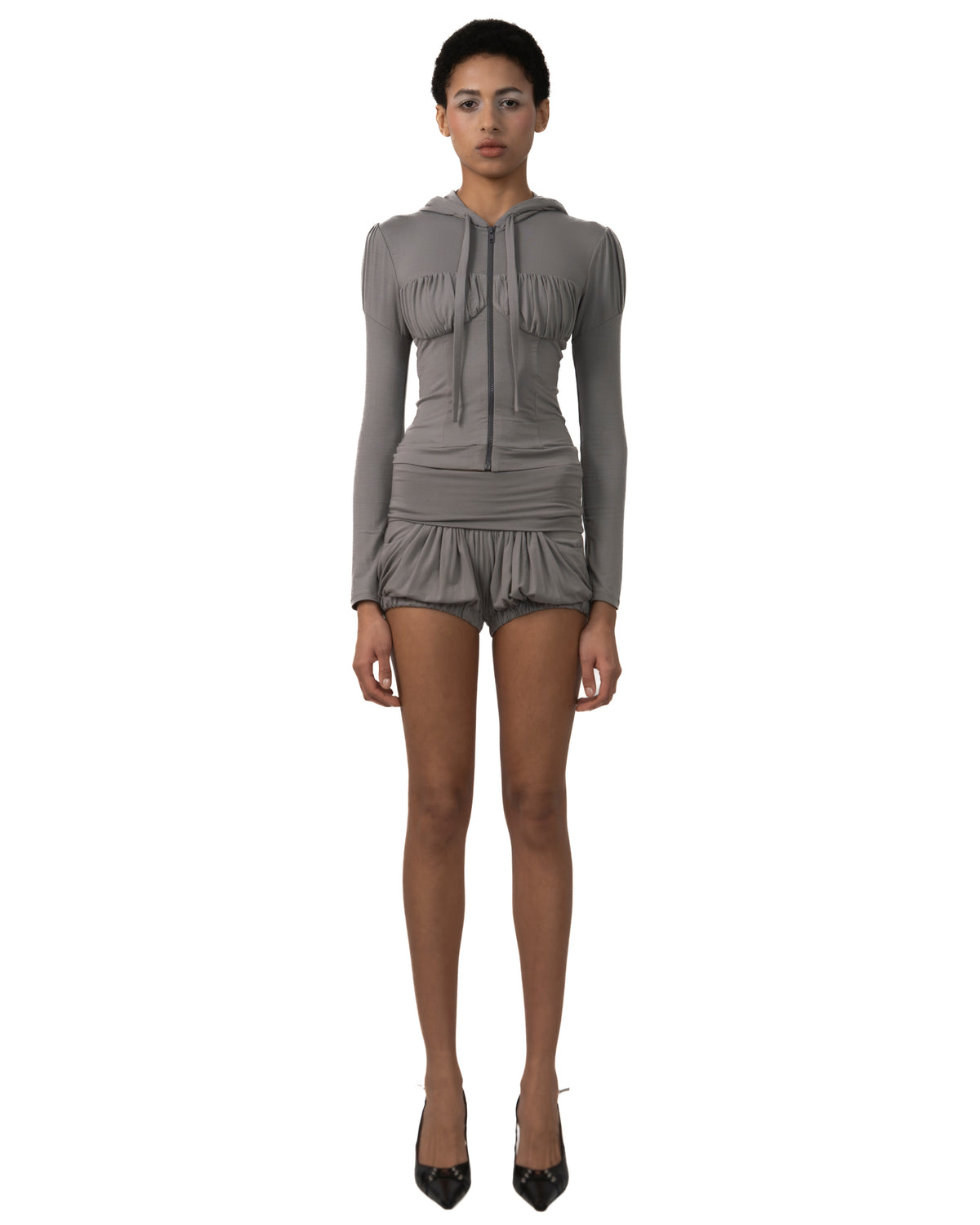 Ruched bubble shorts