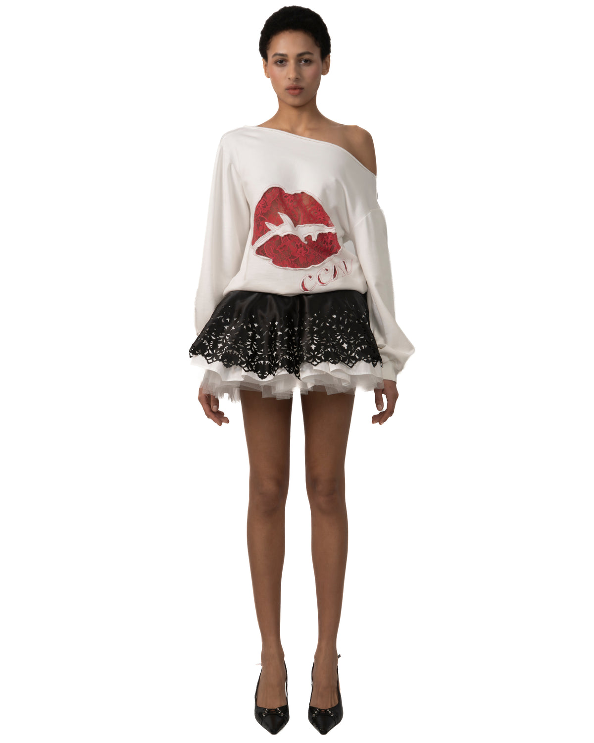 Lace kiss sweater
