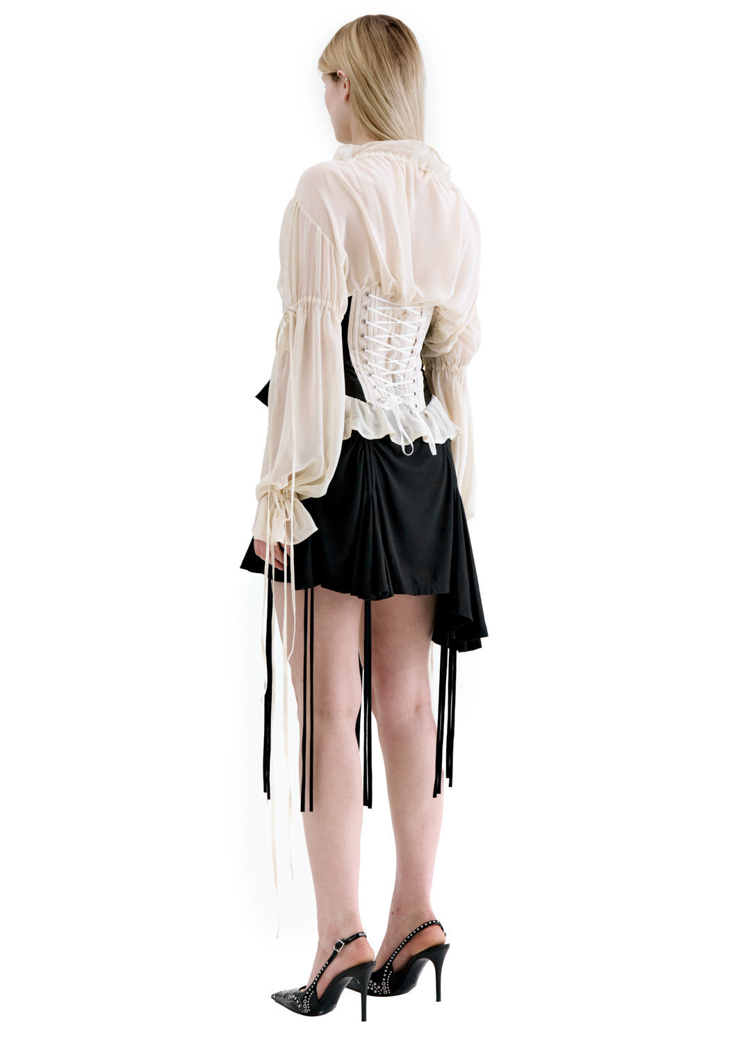 Short drawstring skirt