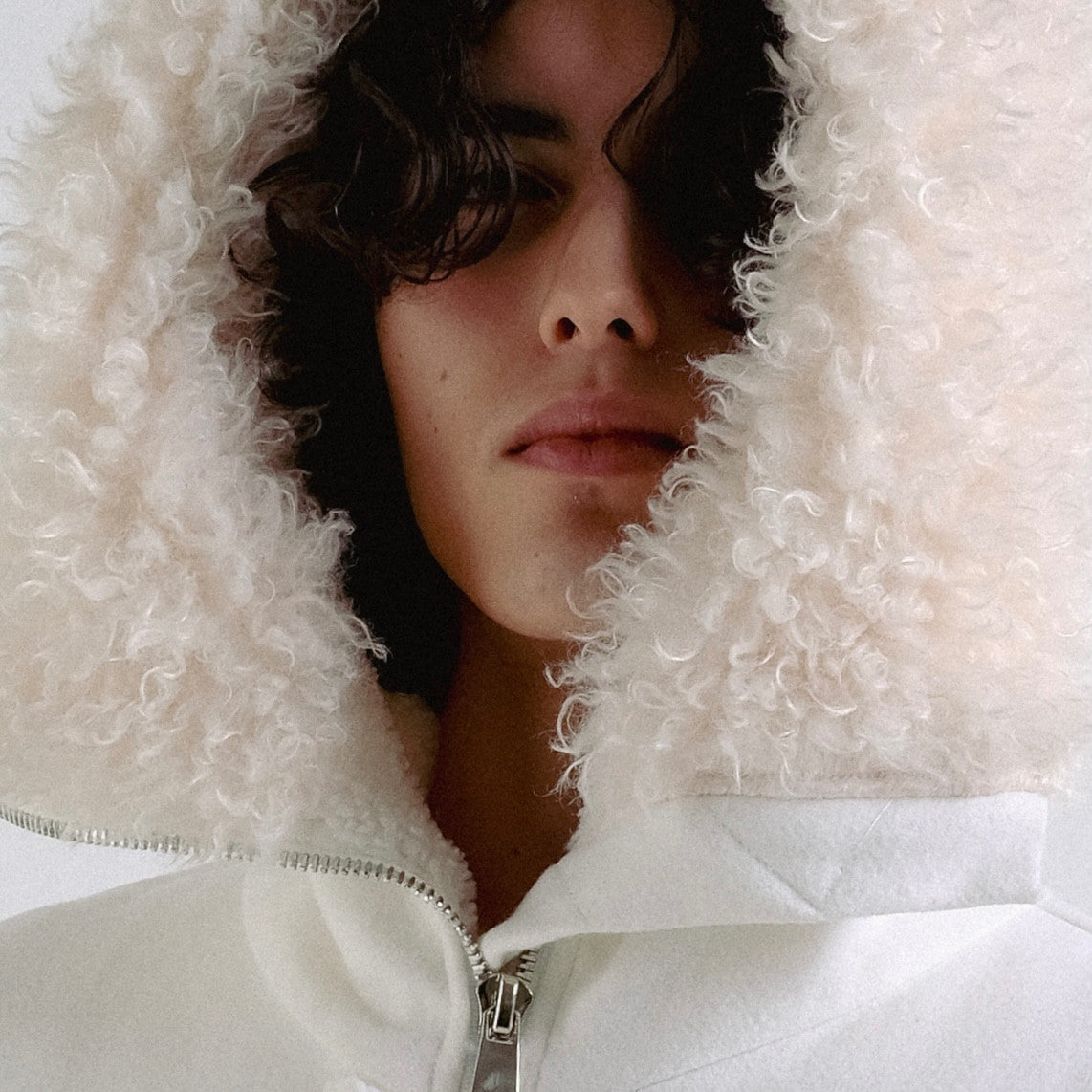 Wool-blend n2b in white