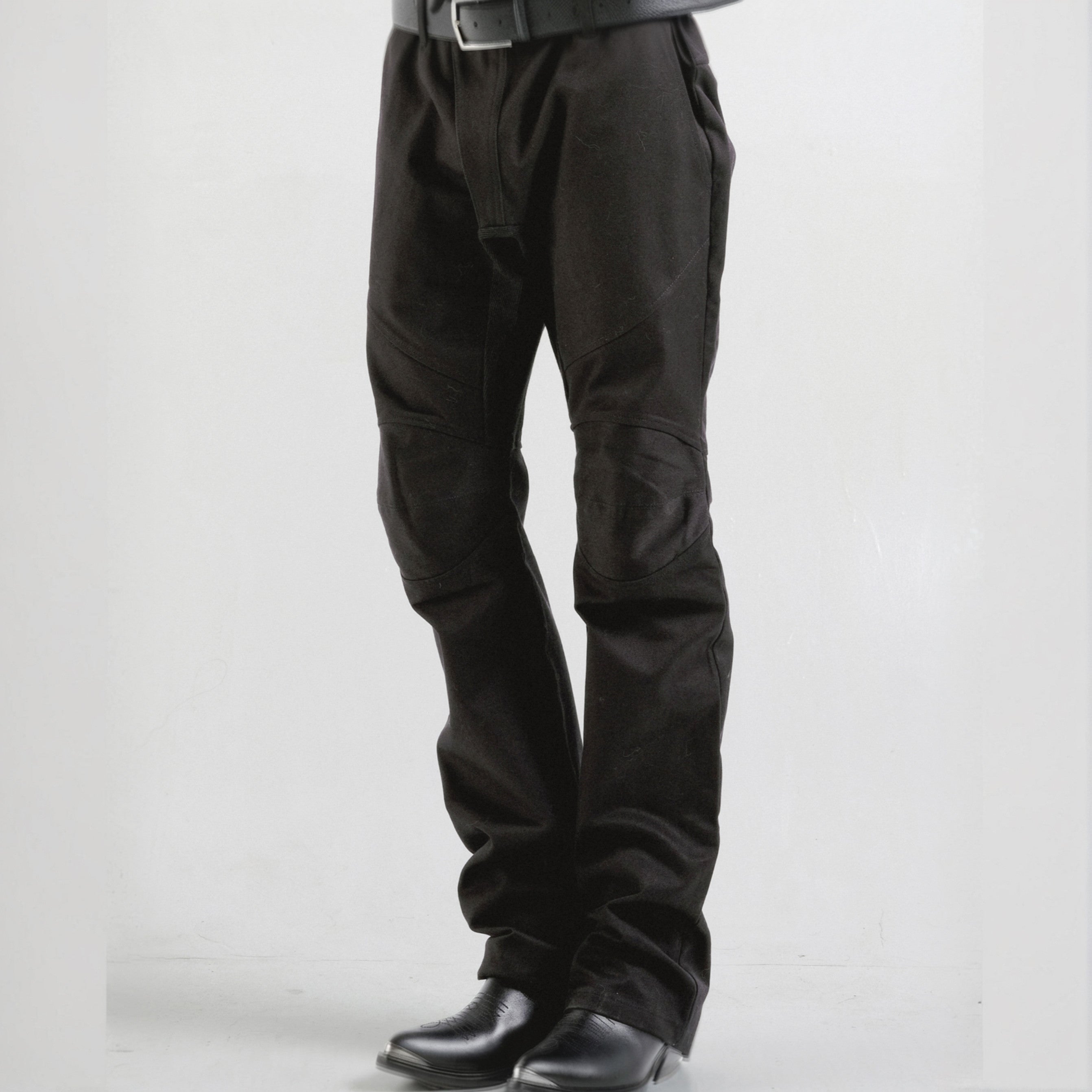 Moto denim jeans in black