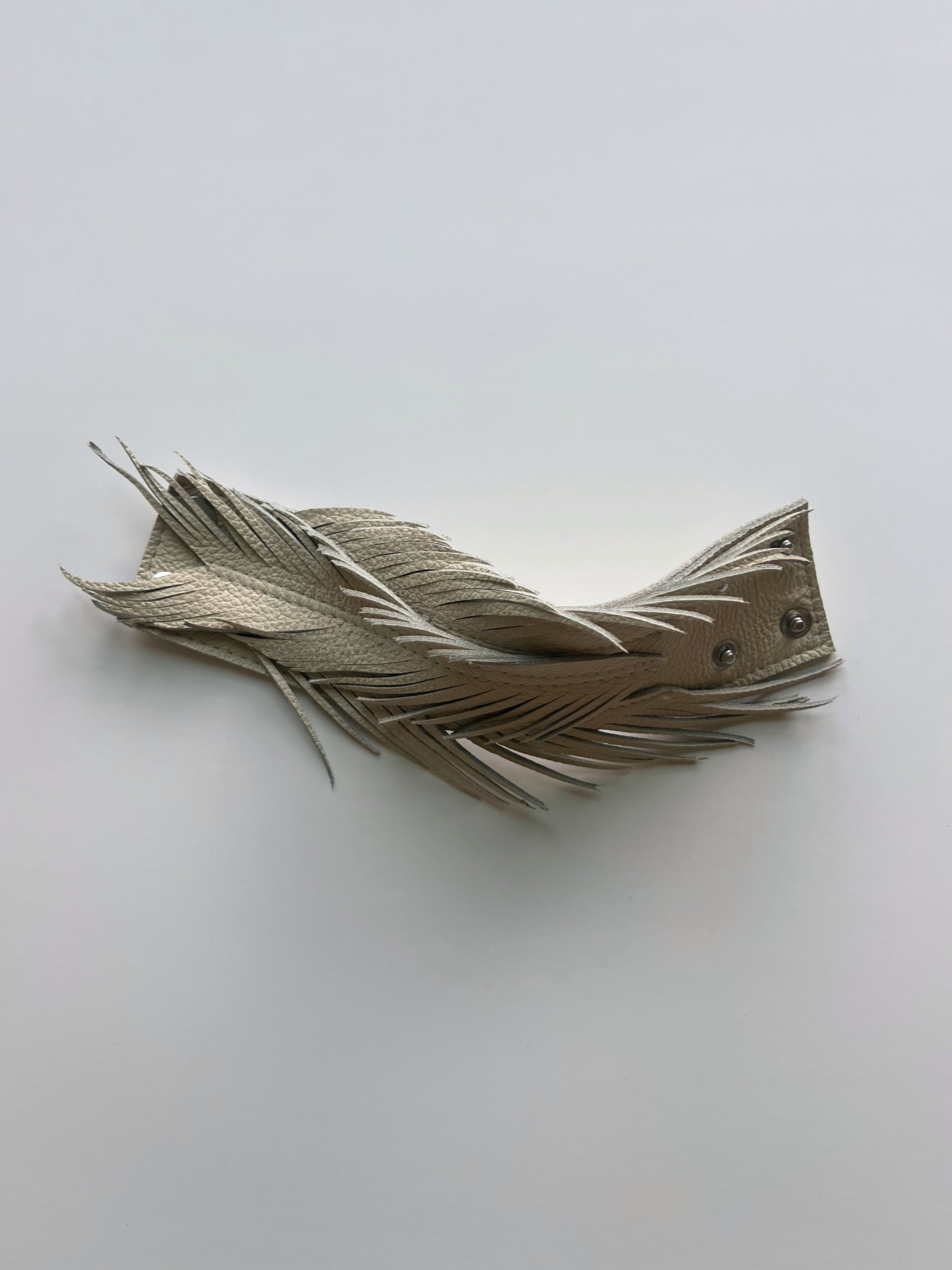 Leather feather cuff