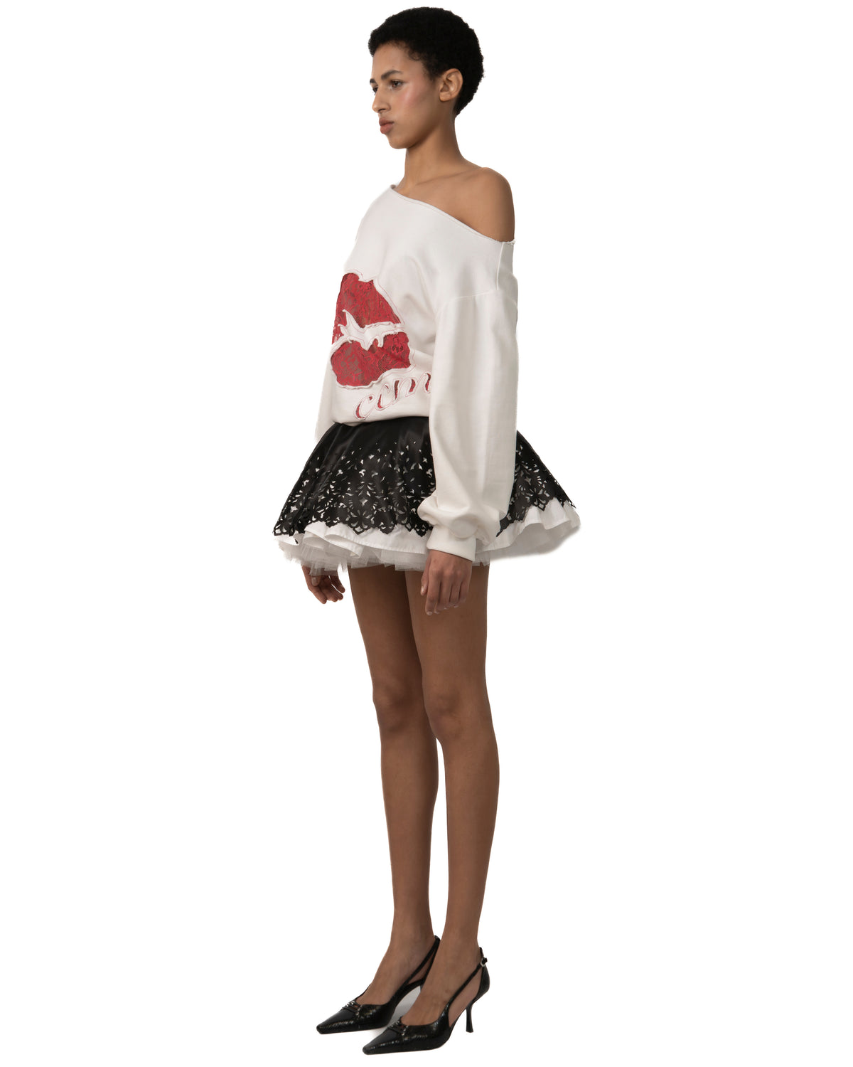 Lace kiss sweater