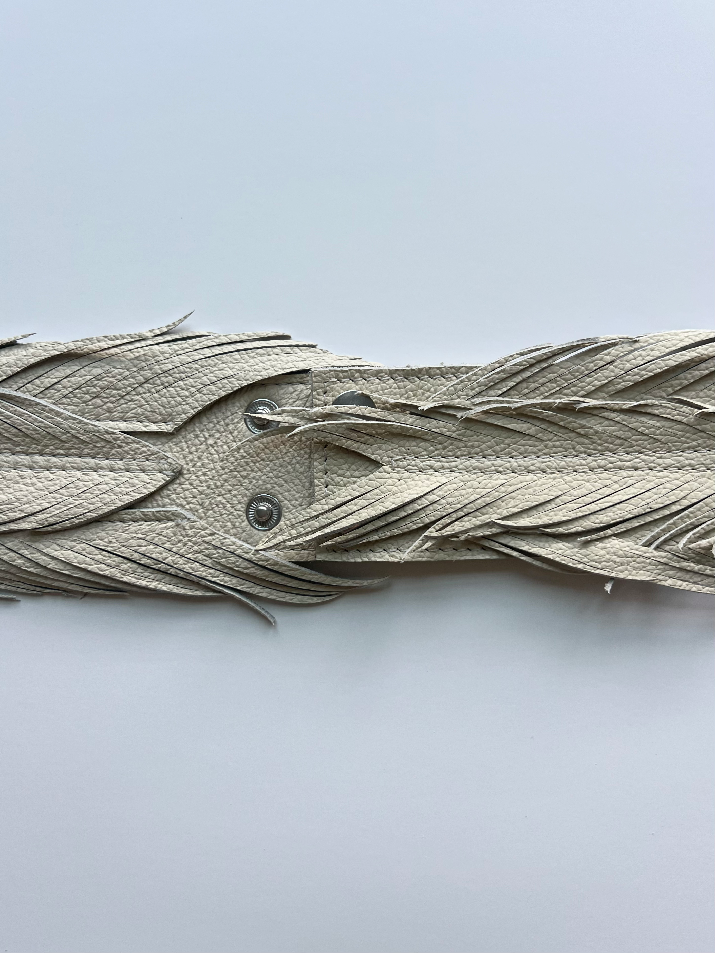 Leather feather cuff