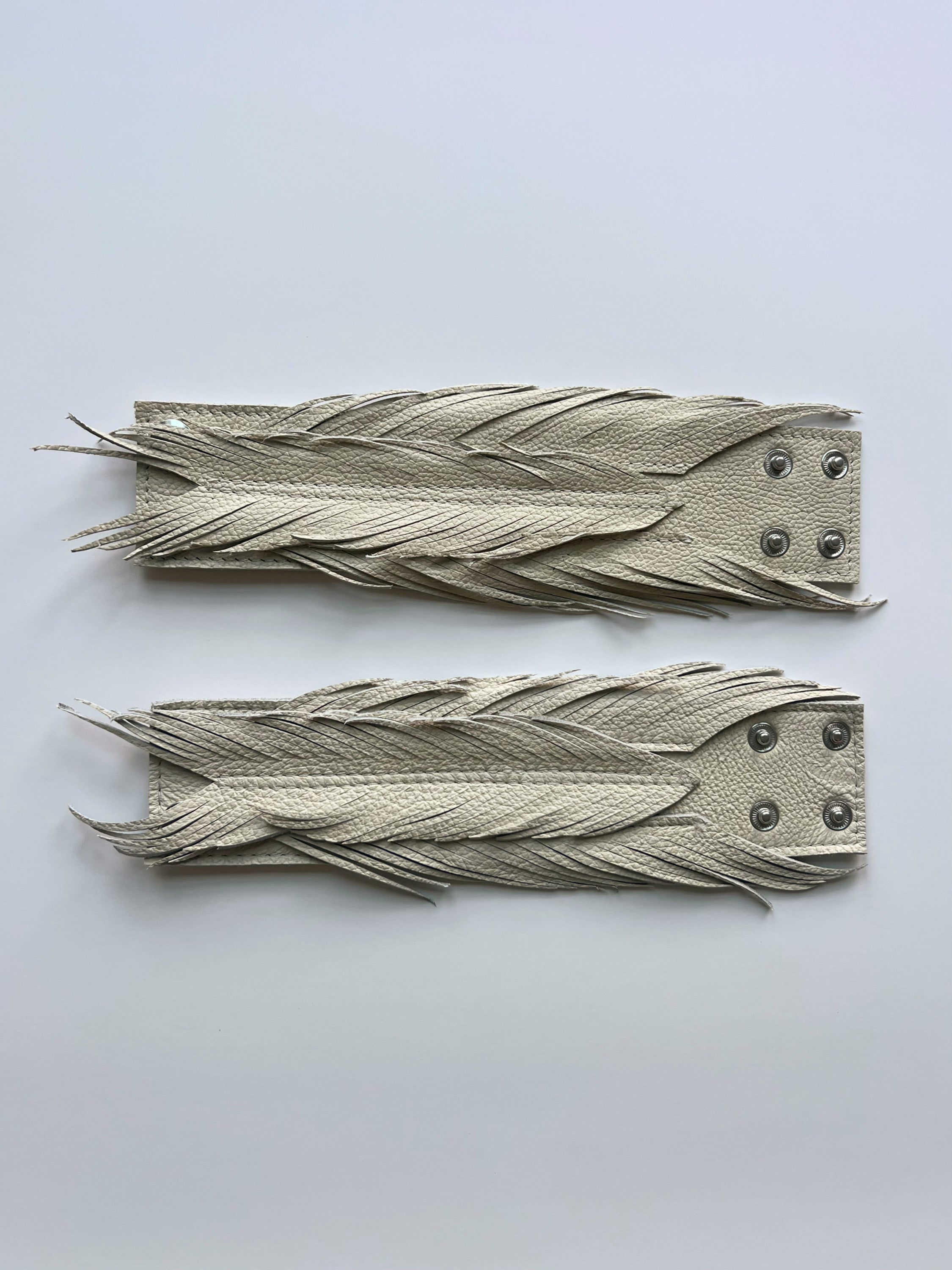 Leather feather cuff