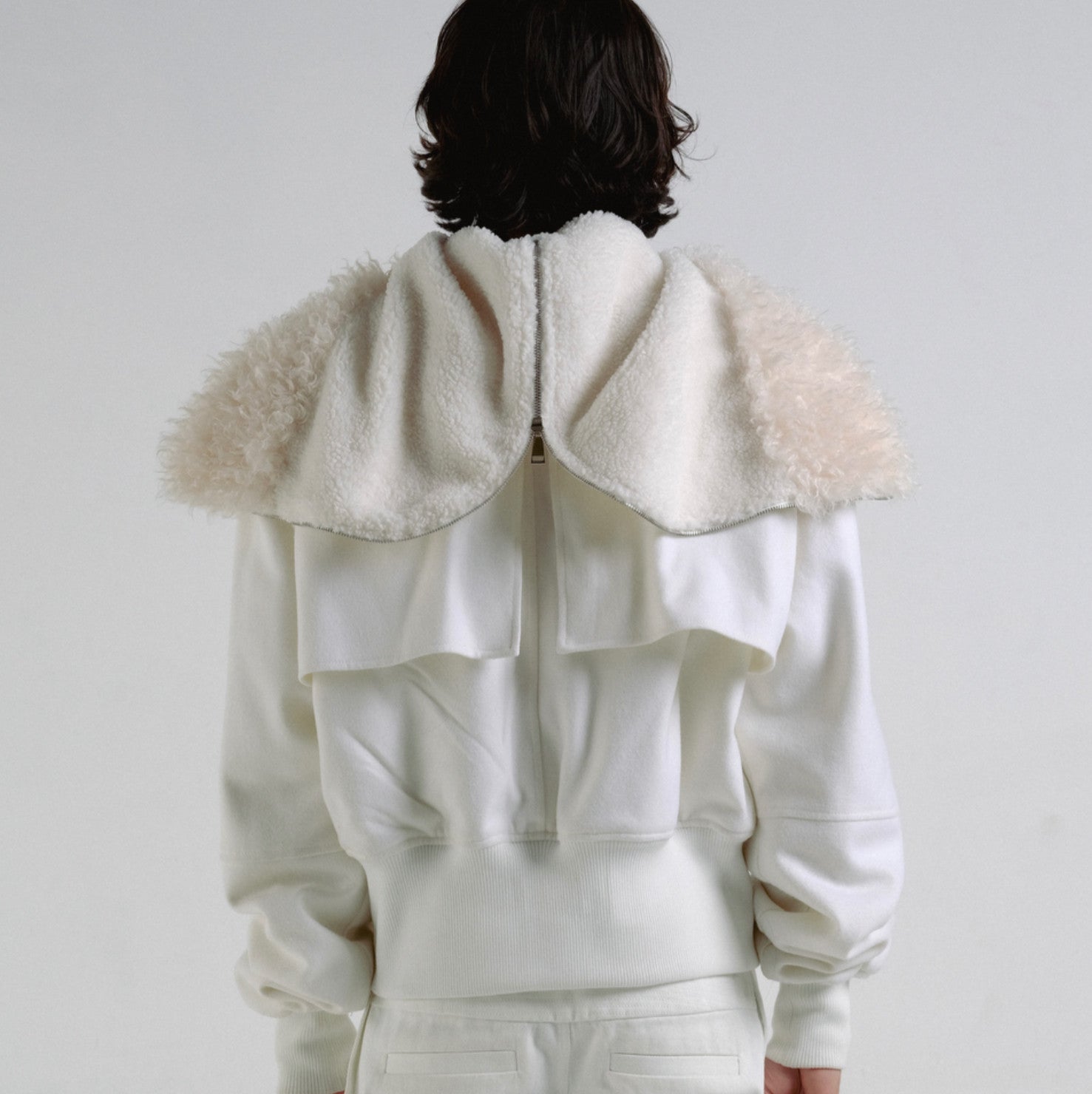 Wool-blend n2b in white