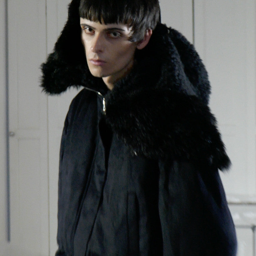 Wool-blend n2b in black