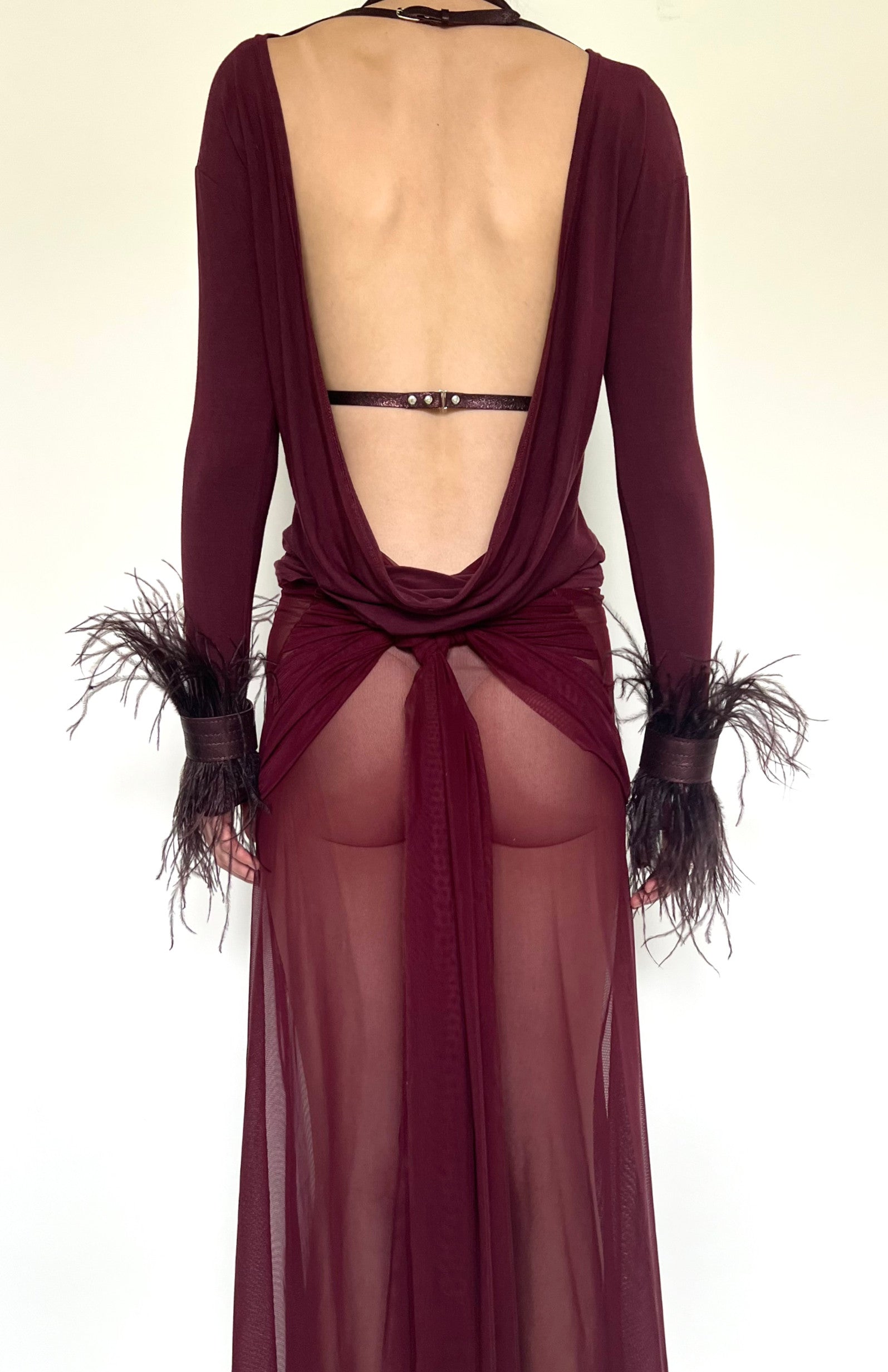 Strap cowl long sleeve