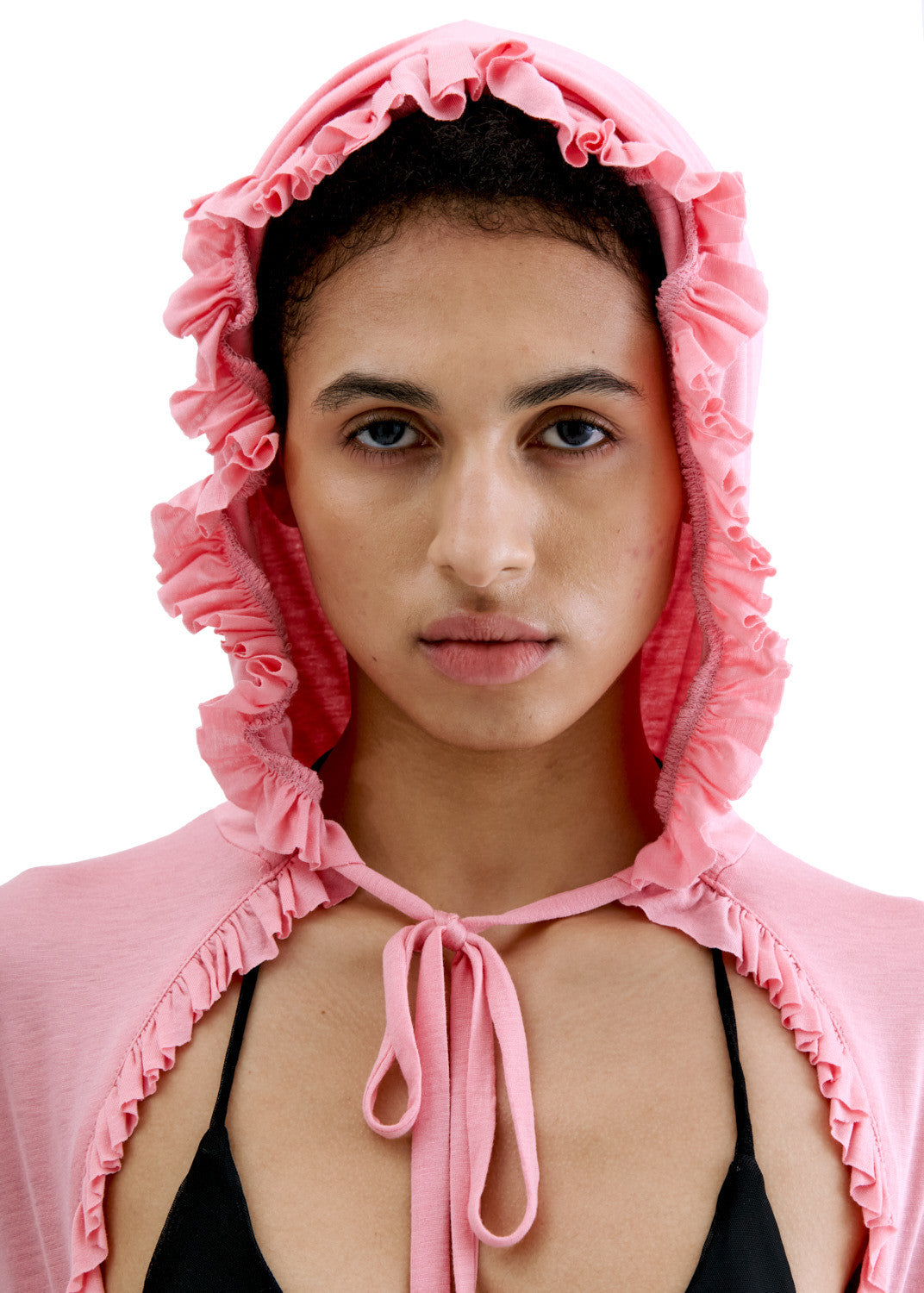 Plunge neck hoodie dress