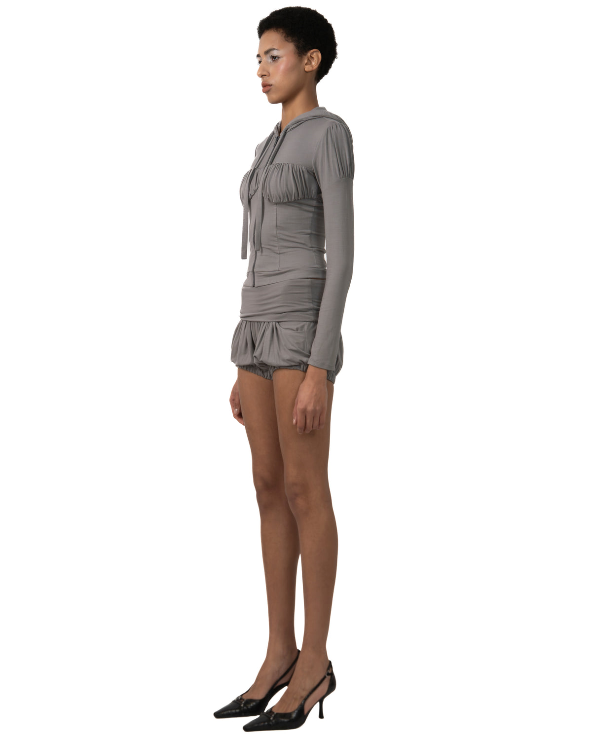 Ruched bubble shorts