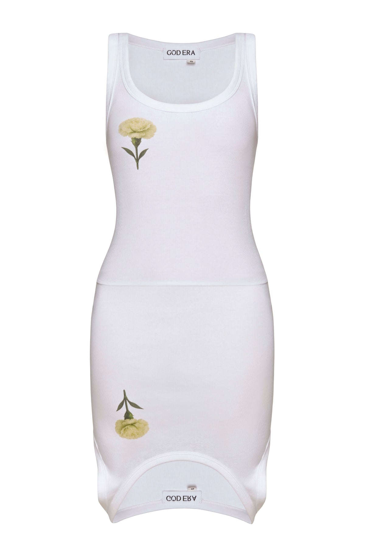 Green carnation dress