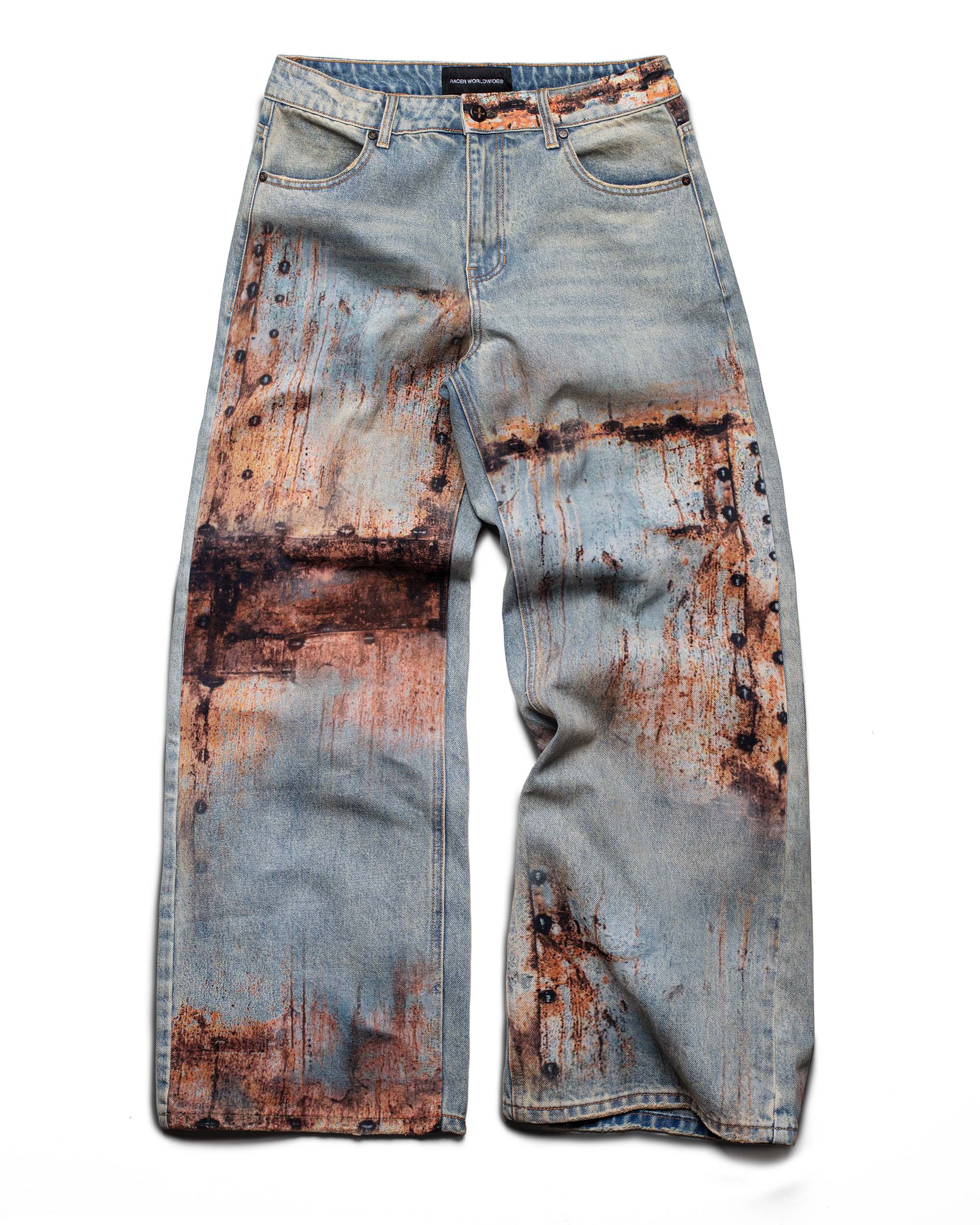 Blue rust denim