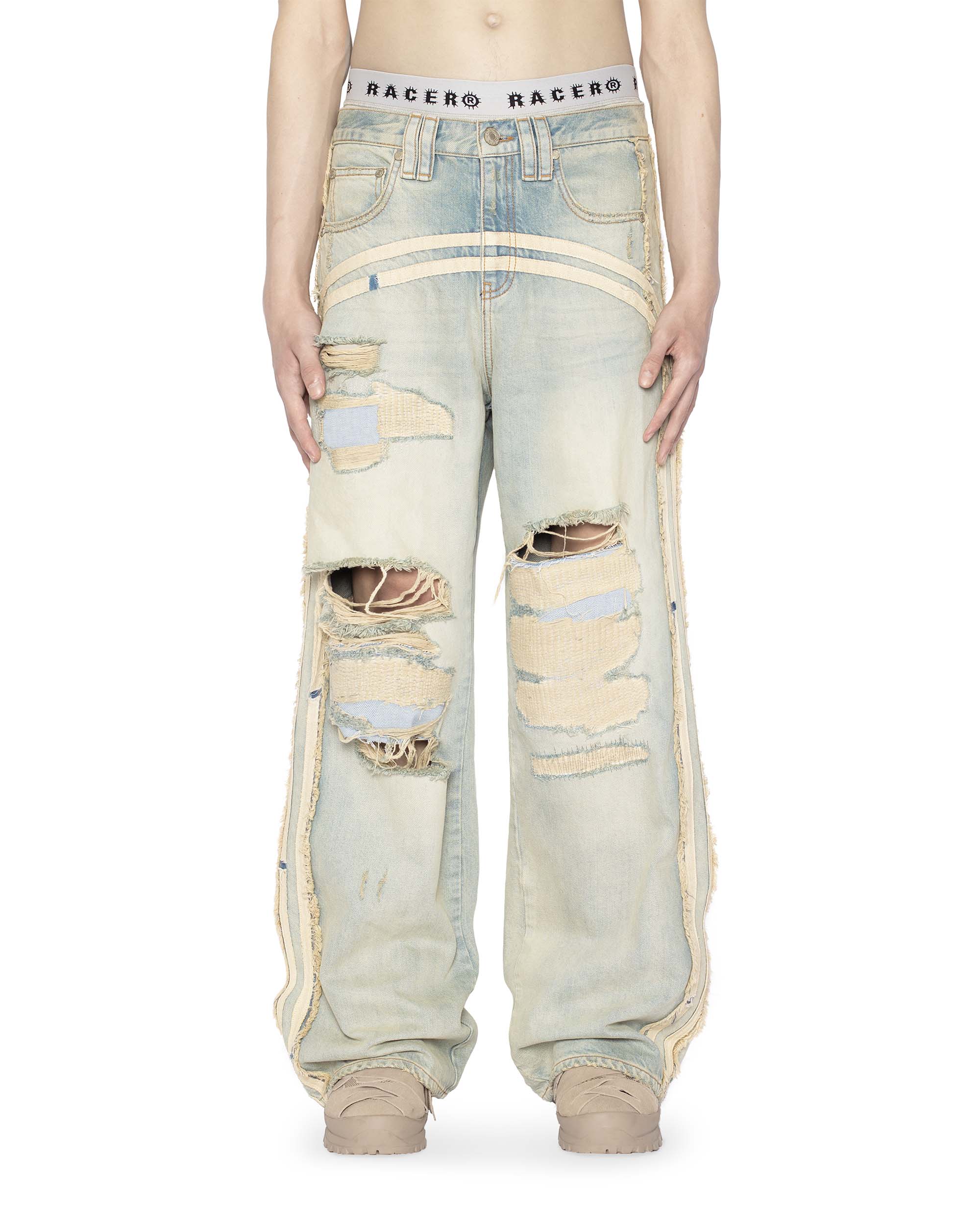 Light blue track jeans