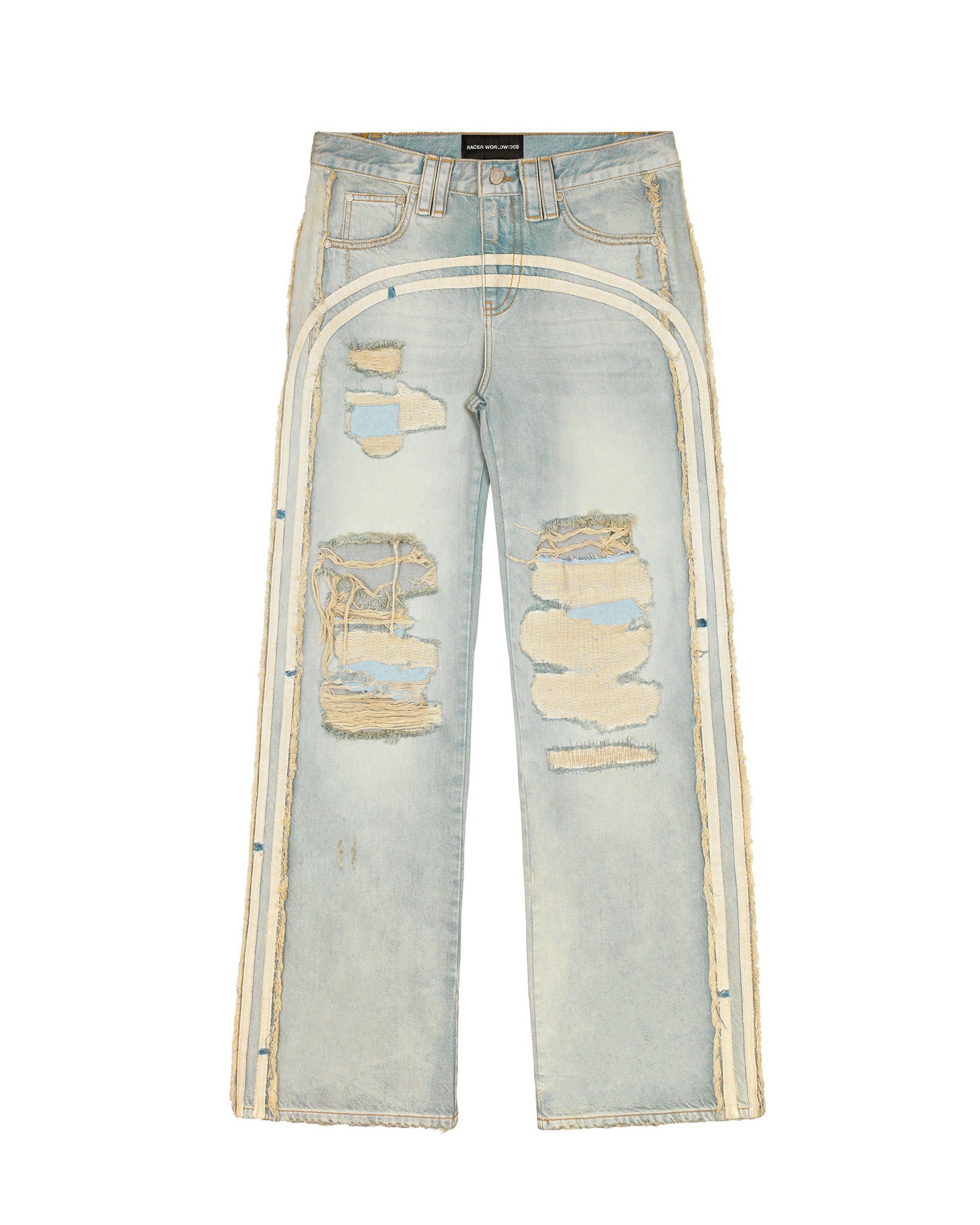 Light blue track jeans