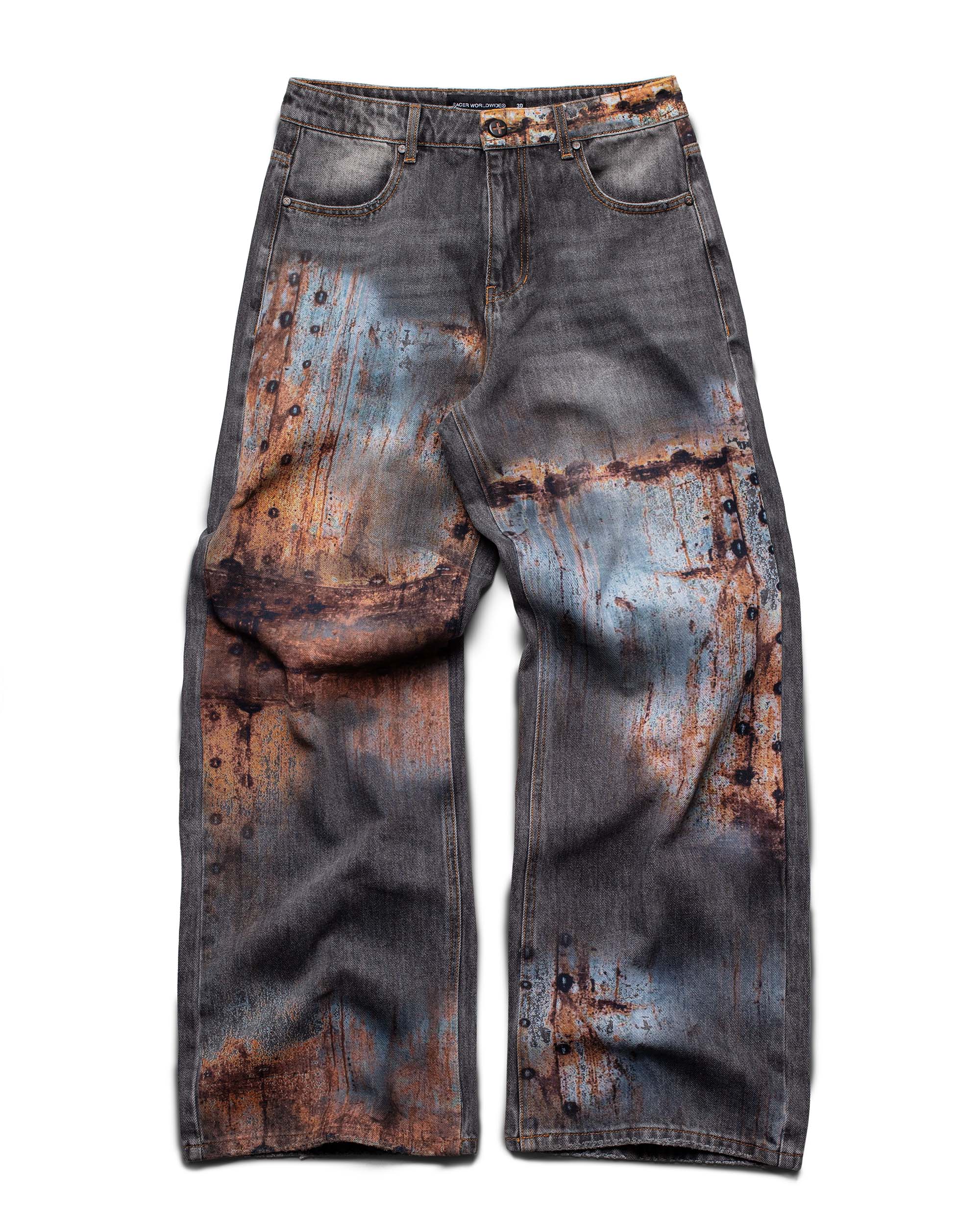 Black rust denim