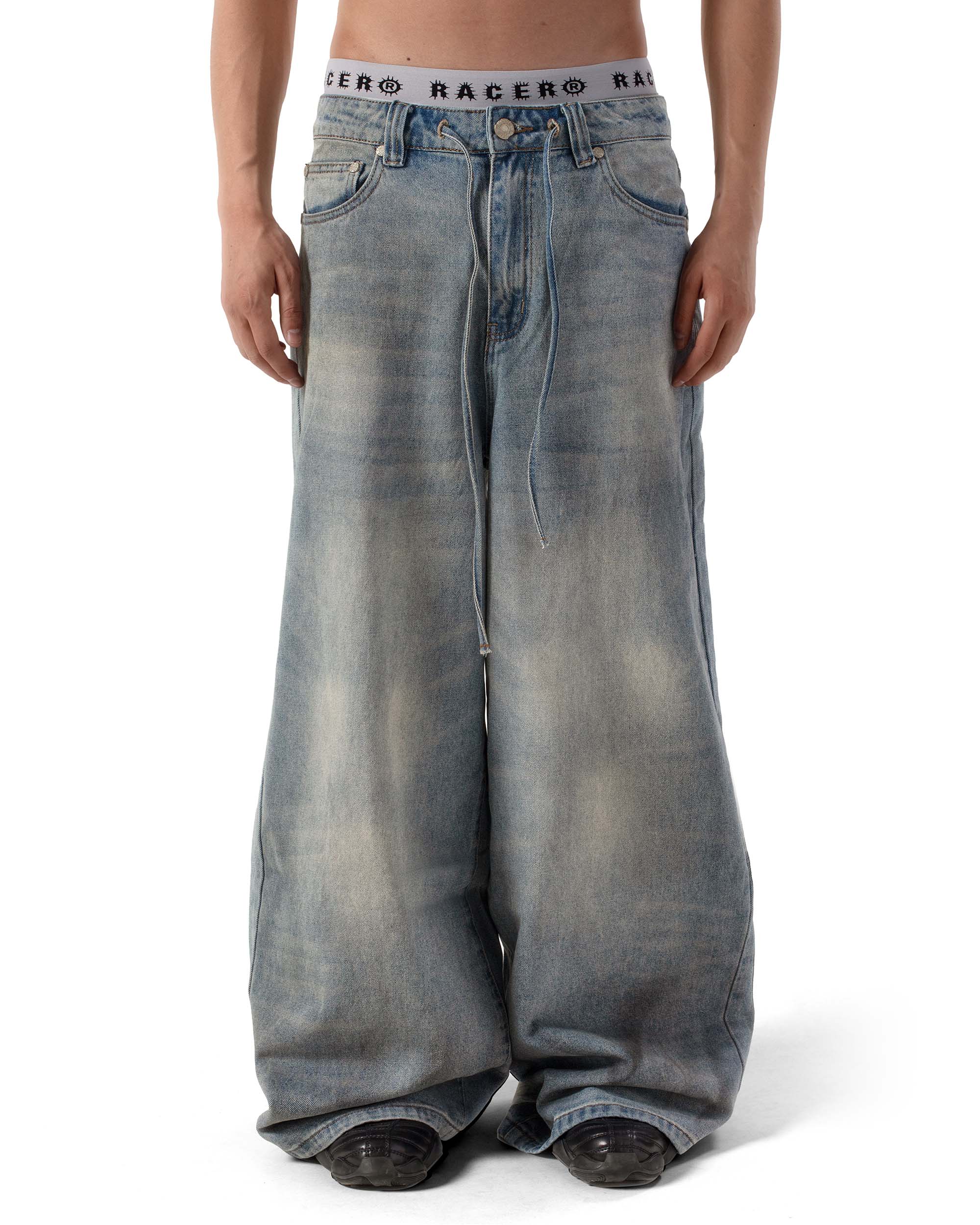 Blue ultra wide jeans