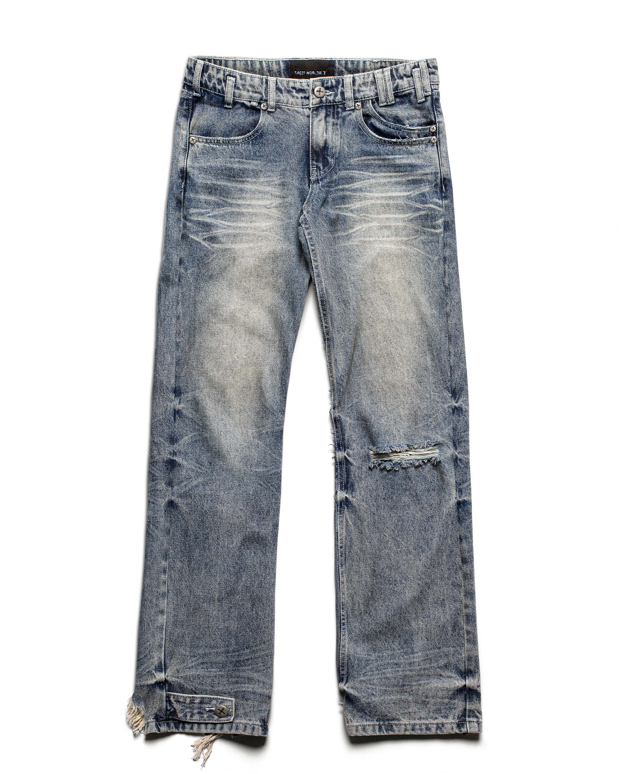 Slim low-waist denim