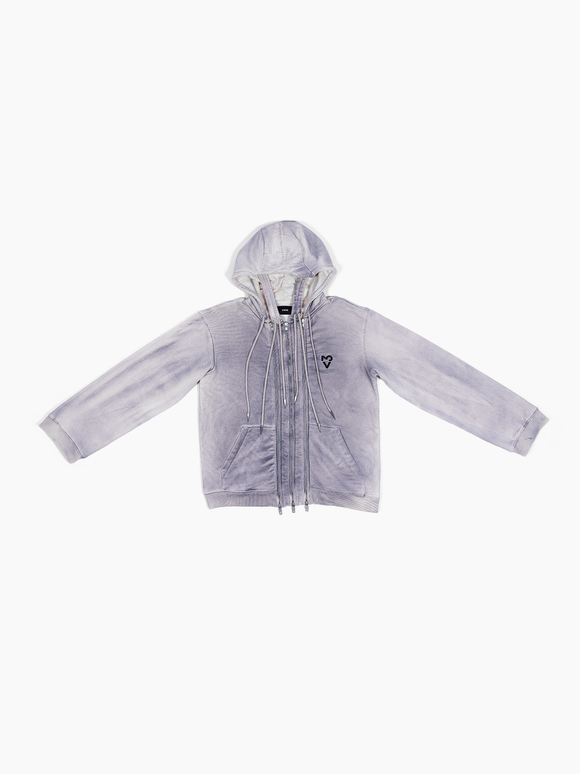 Vain three zip hoodie dusty white