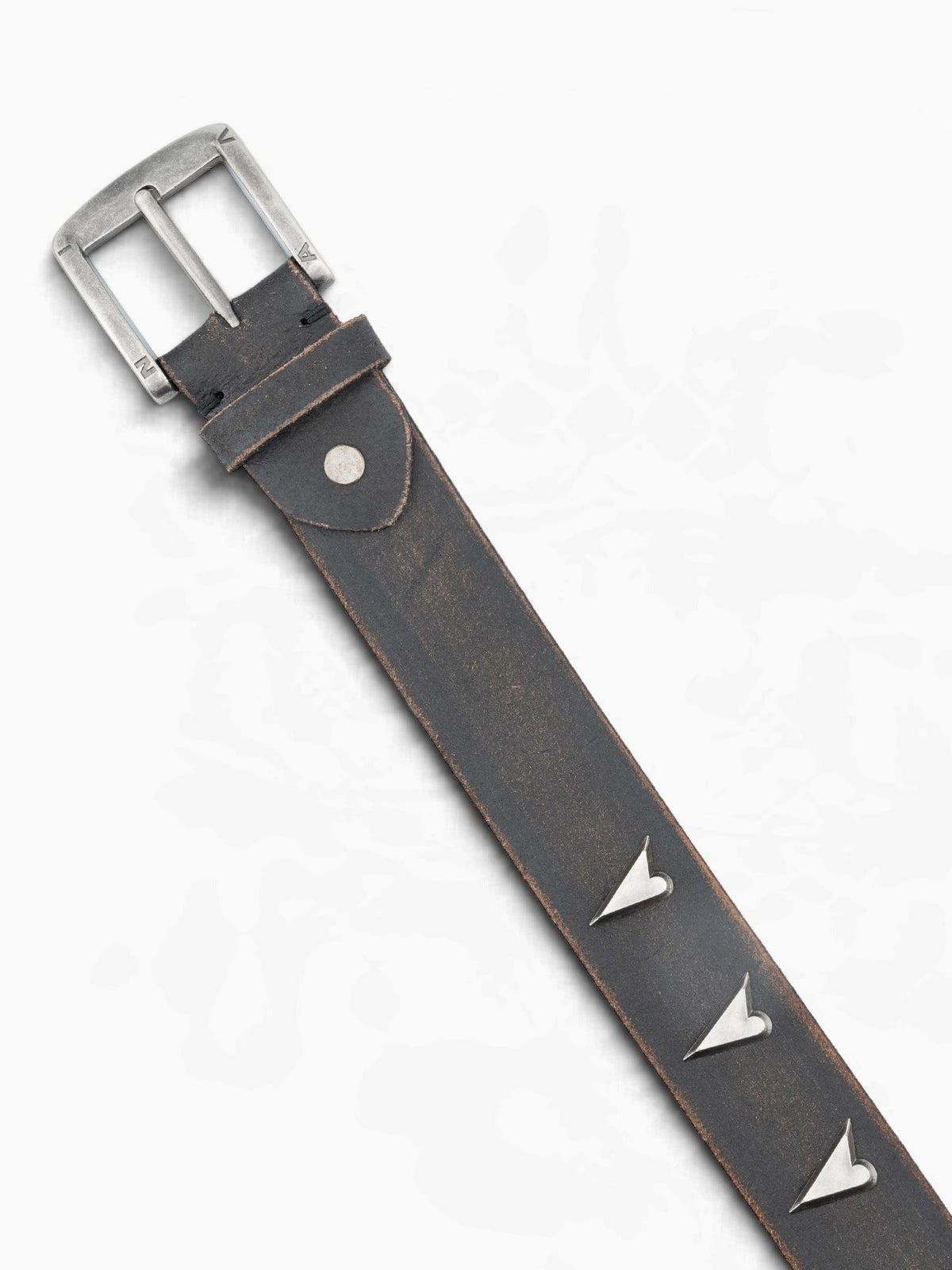 Vain heart stud belt black
