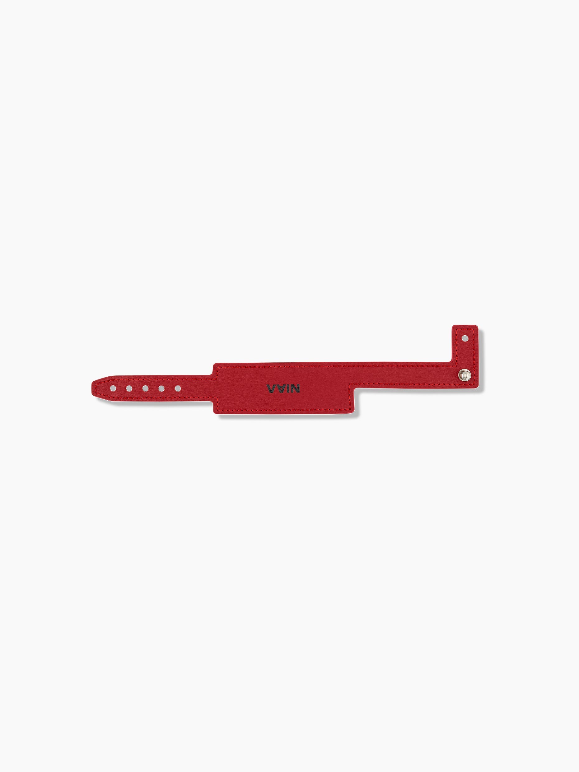 Vain id leather bracelet red