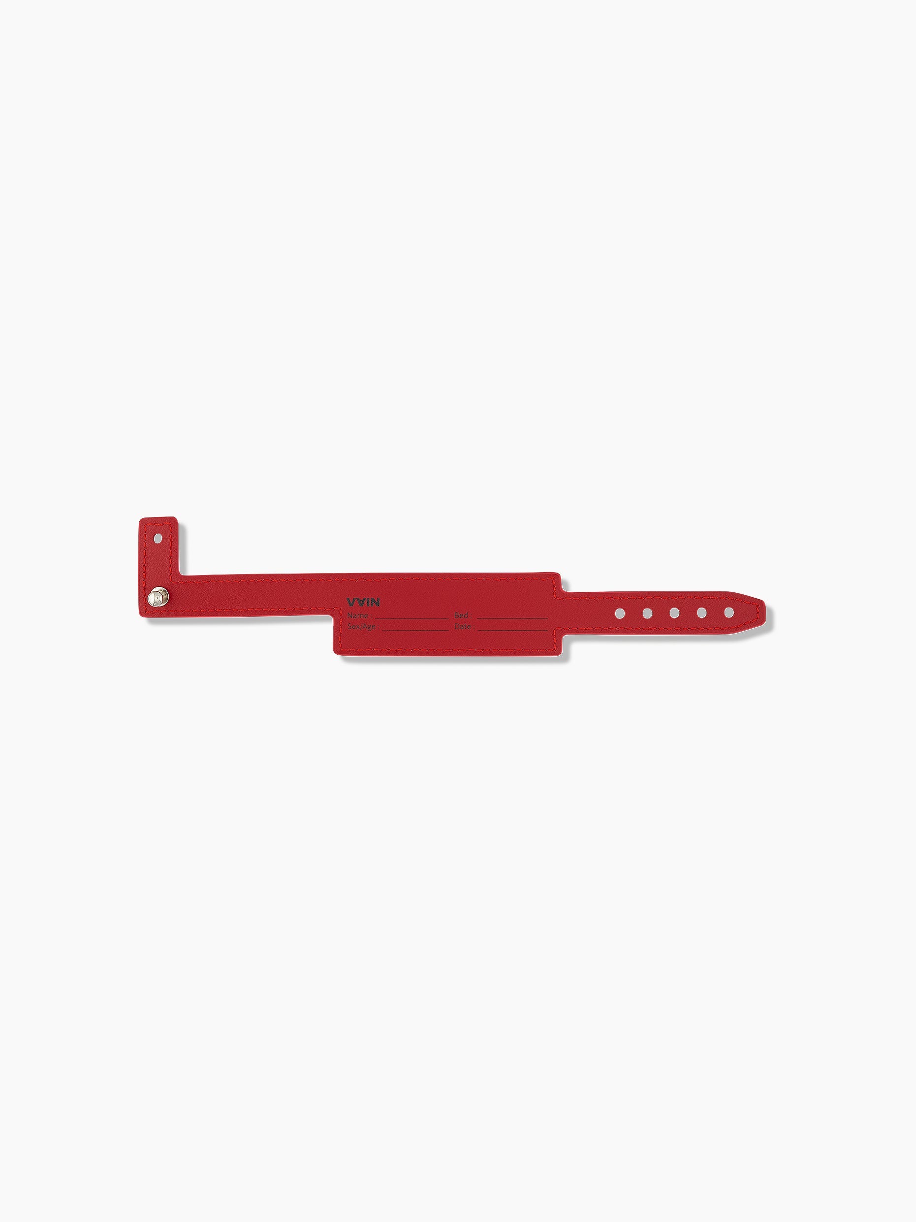 Vain id leather bracelet red