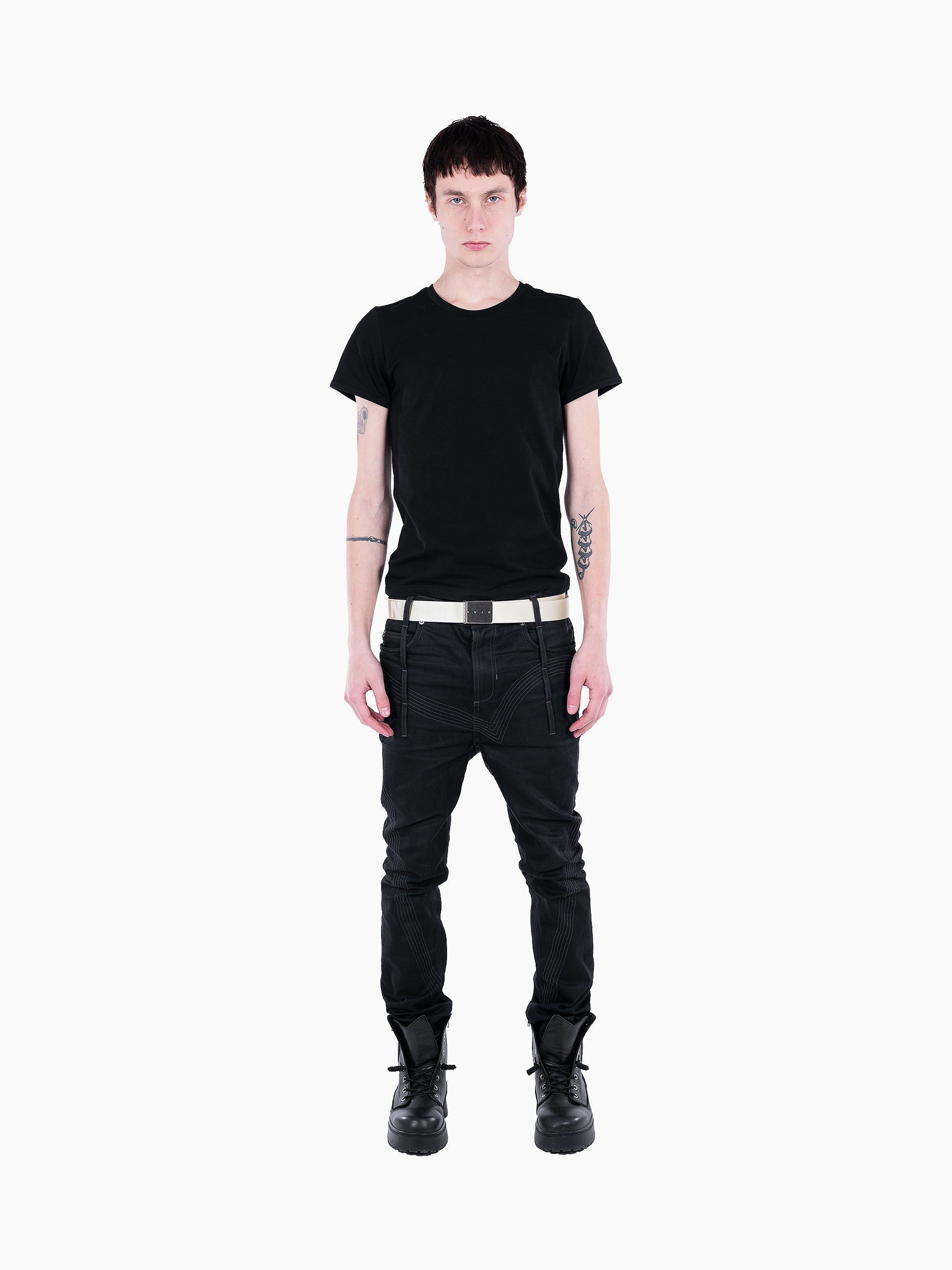 Vain click belt bone white