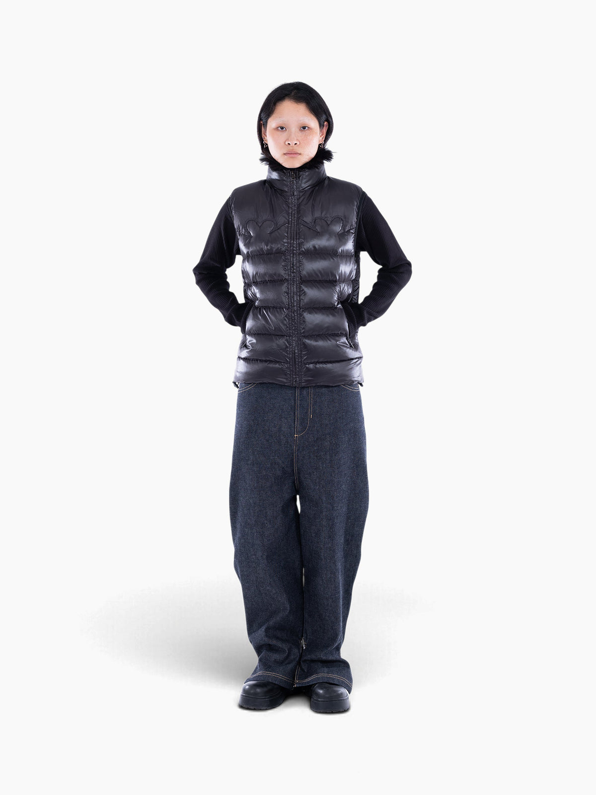 Vain puffer vest black