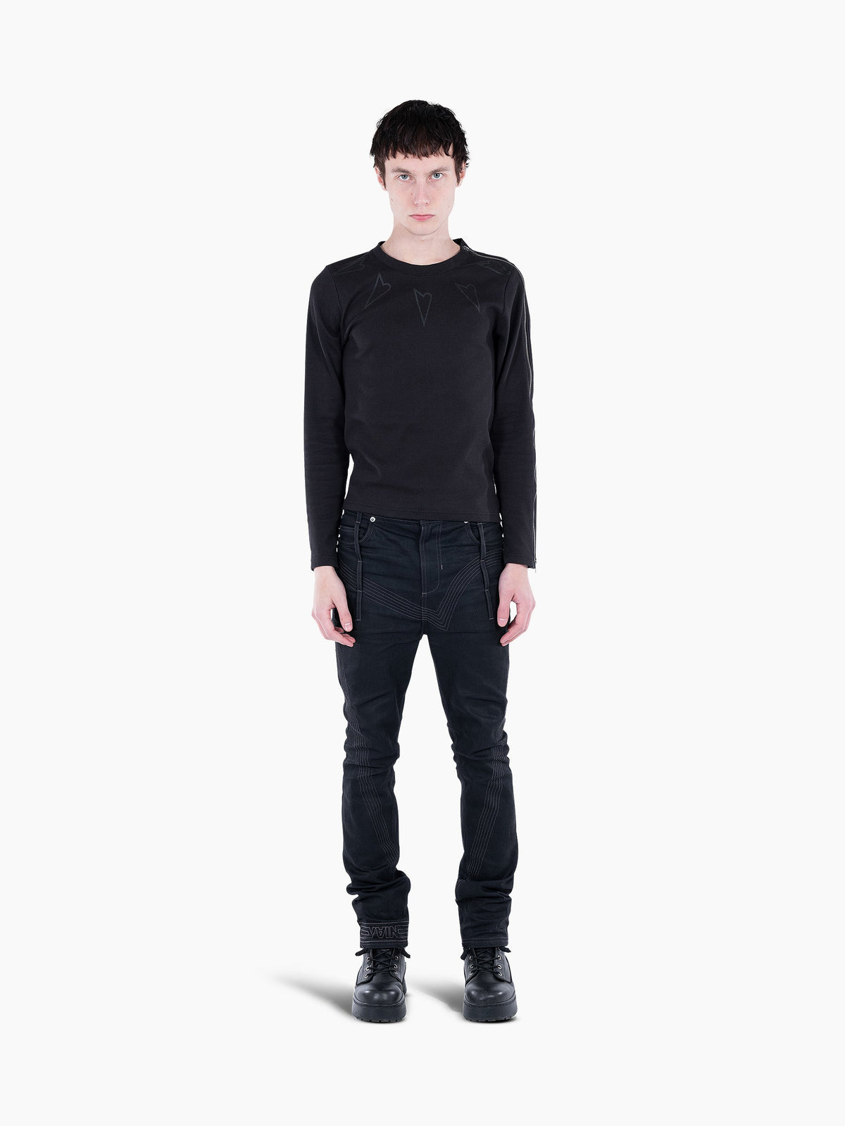 Vain zipper longsleeve black
