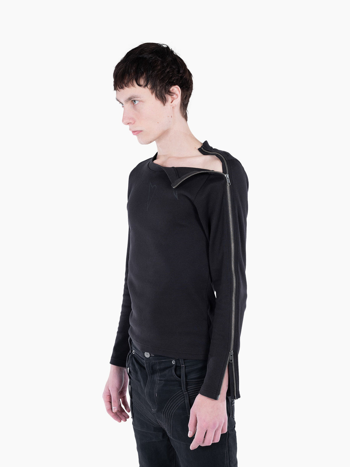 Vain zipper longsleeve black