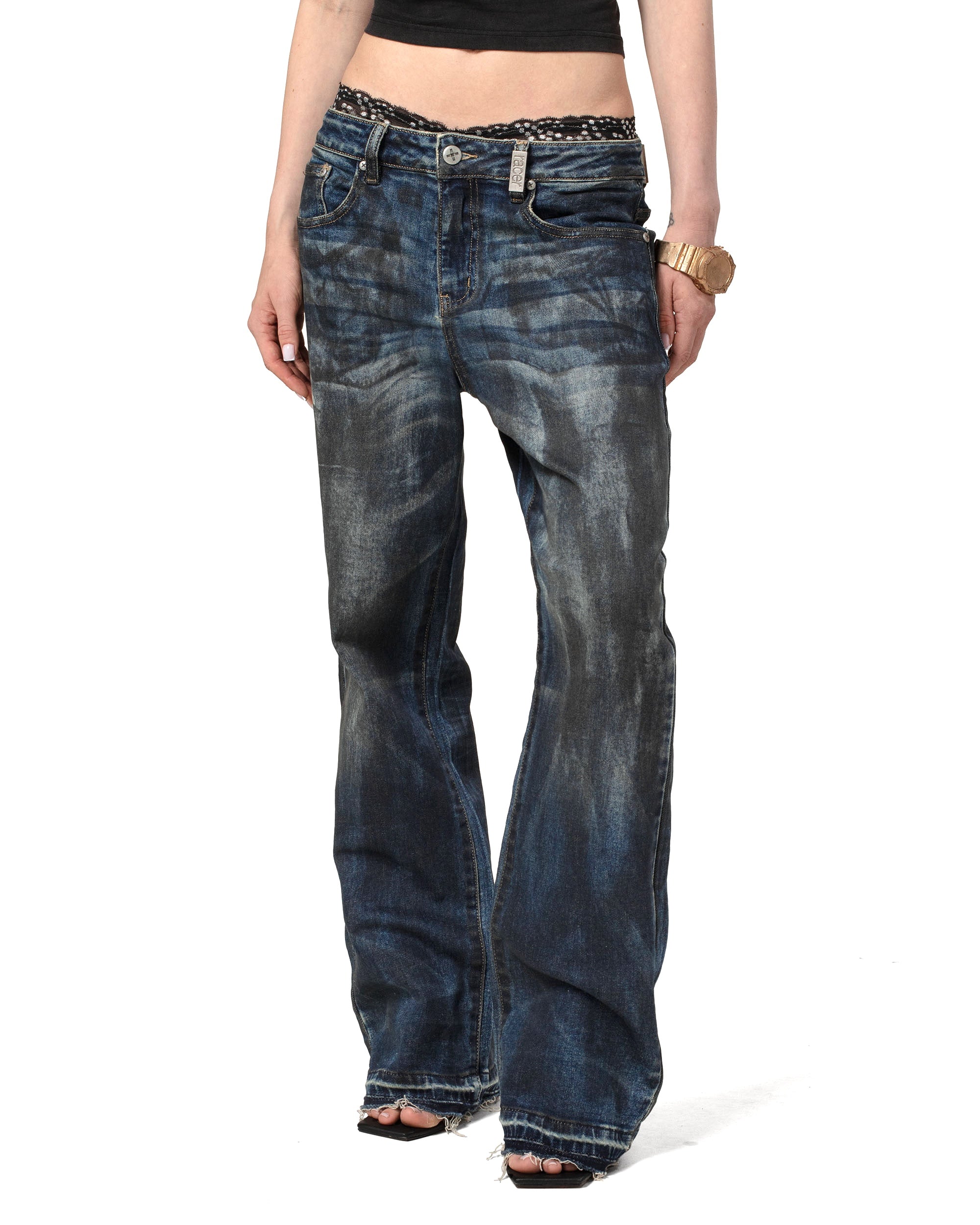 Overpainted denim