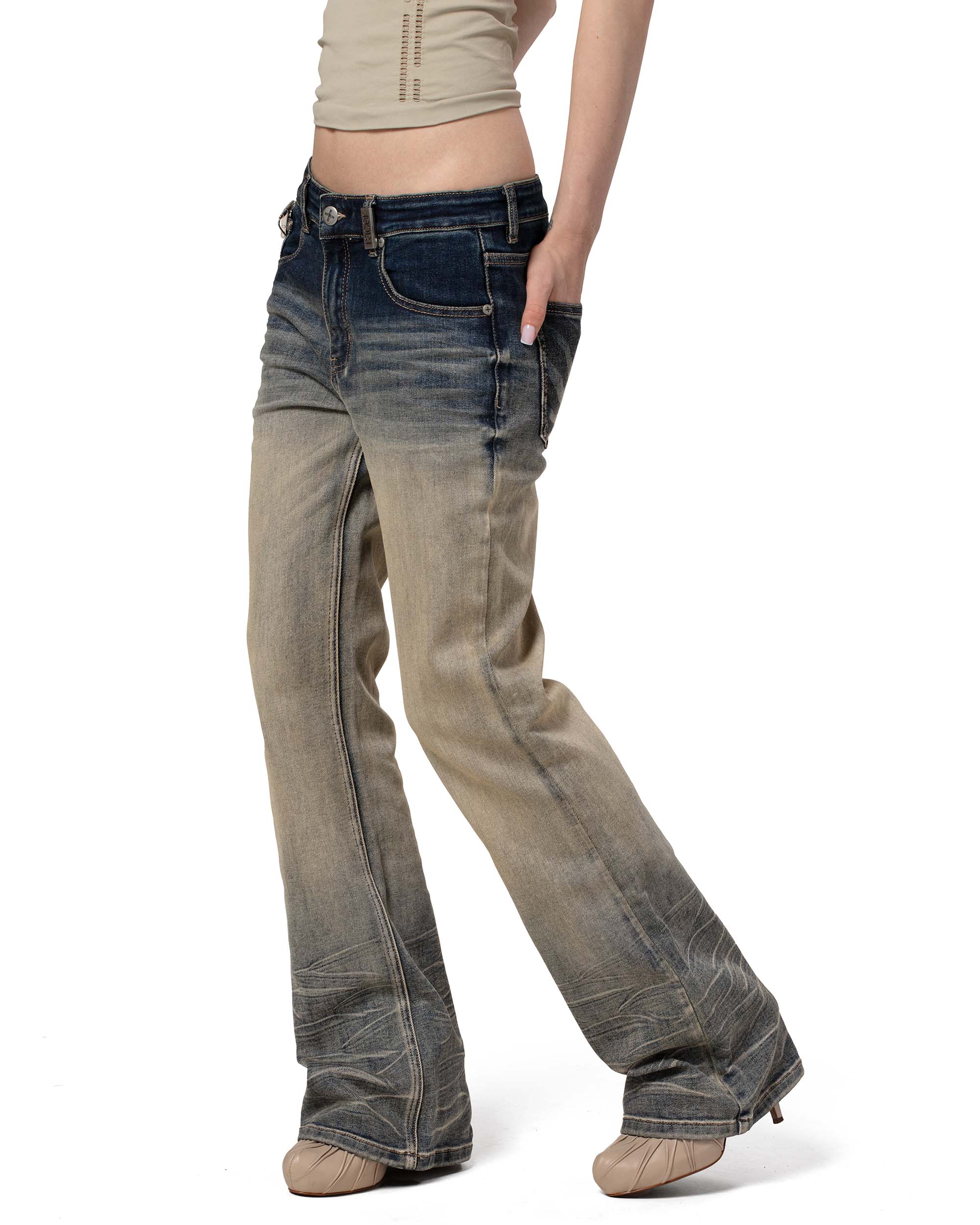 Bootcut fade denim