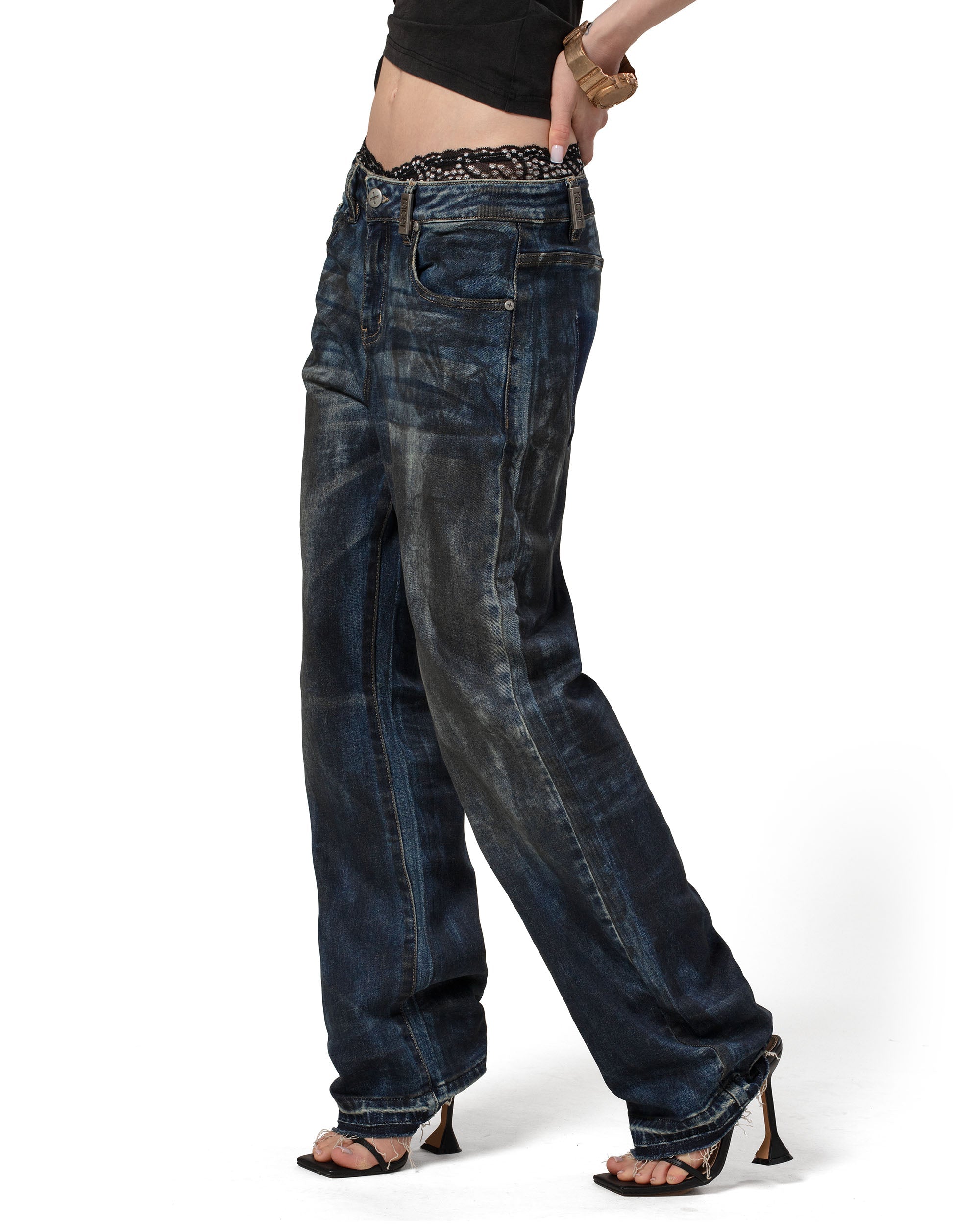 Overpainted denim