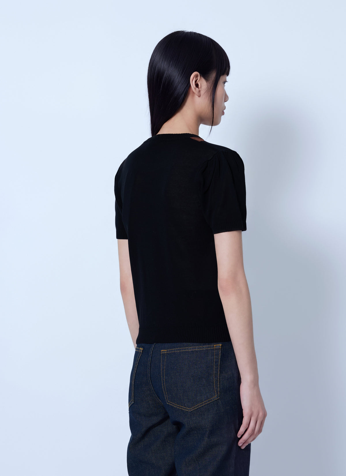 Light cotton argyle t-shirt
