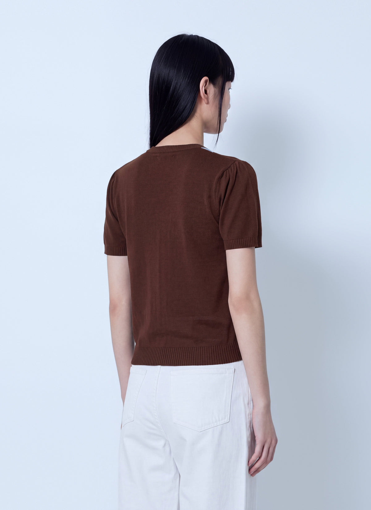 Light cotton argyle t-shirt