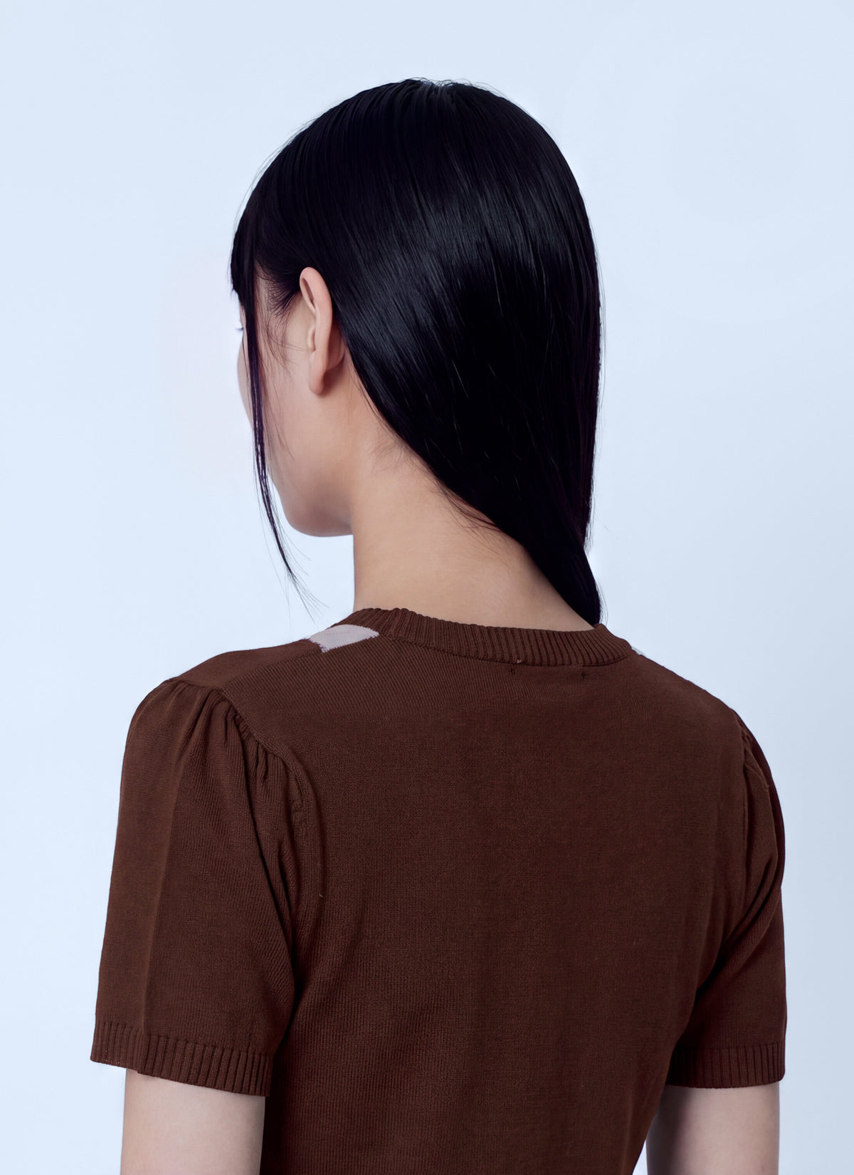 Light cotton argyle t-shirt