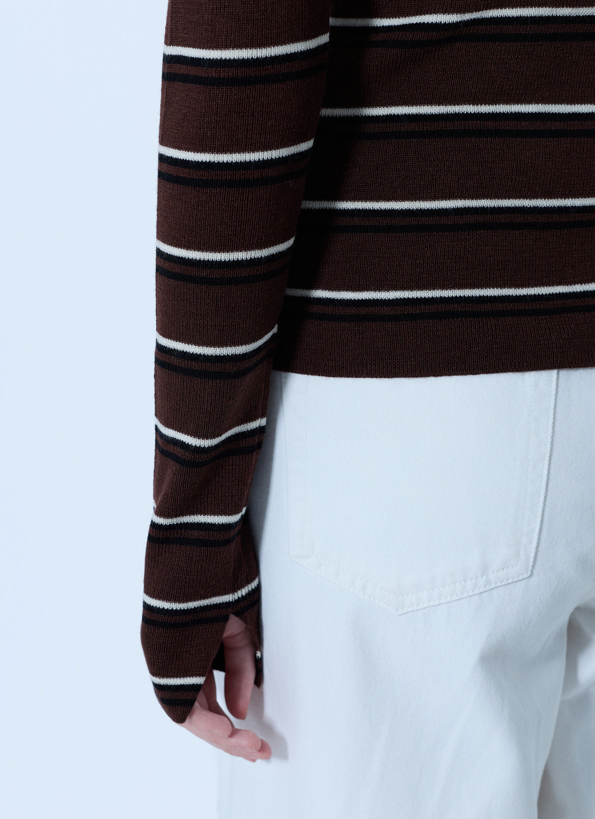 Mini ribbed merino polo