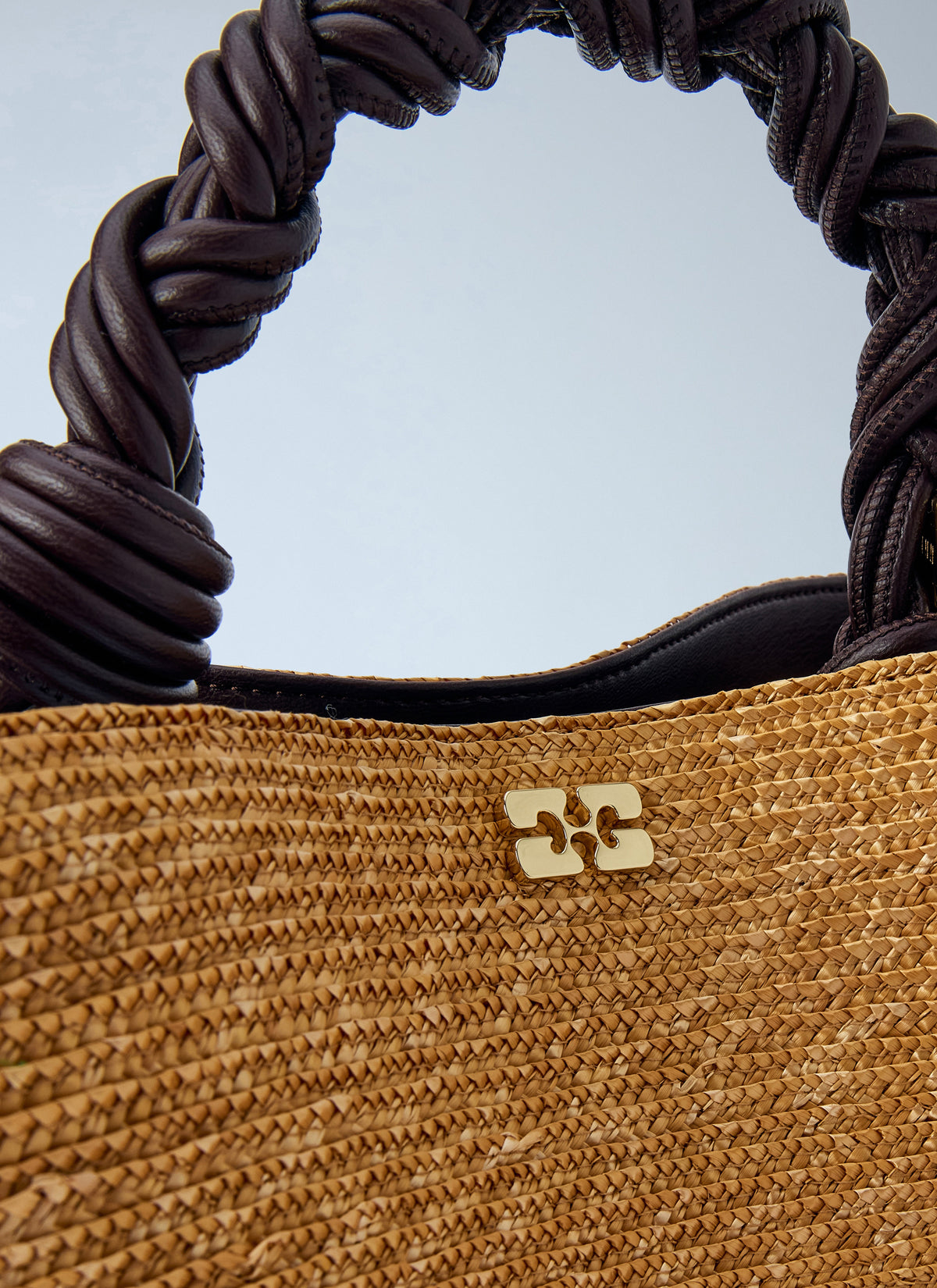 Bou small straw top handle bag