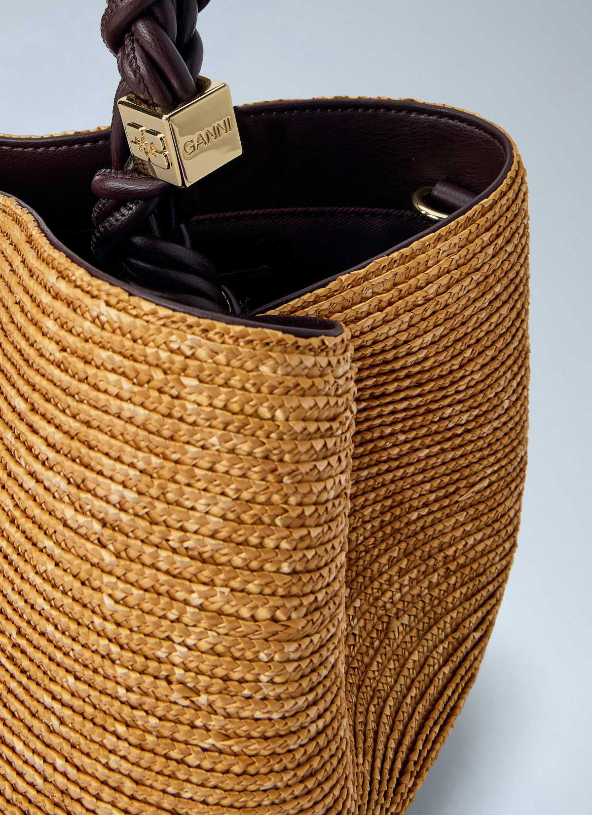 Bou small straw top handle bag