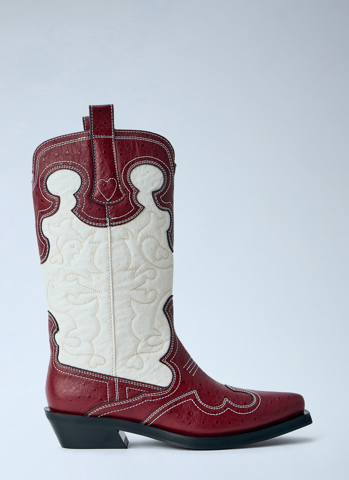 Mid shaft embroidered western boots