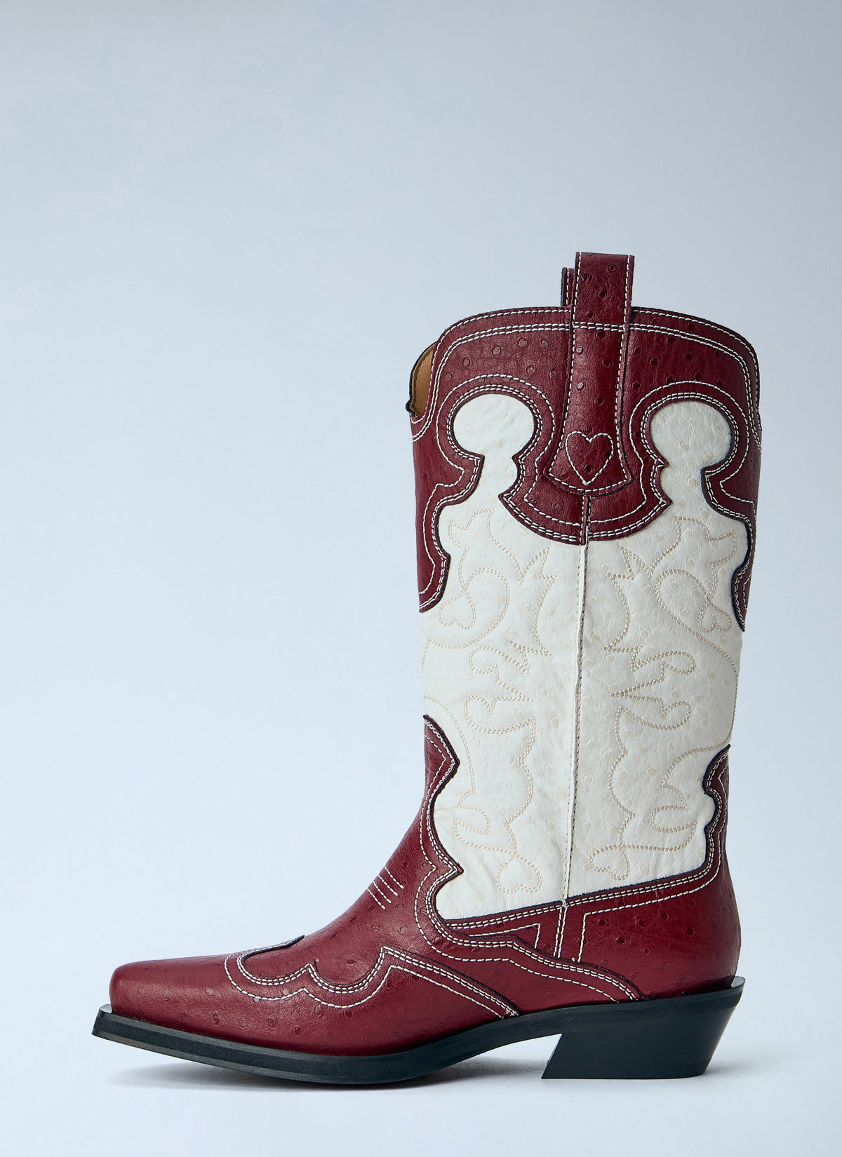 Mid shaft embroidered western boots