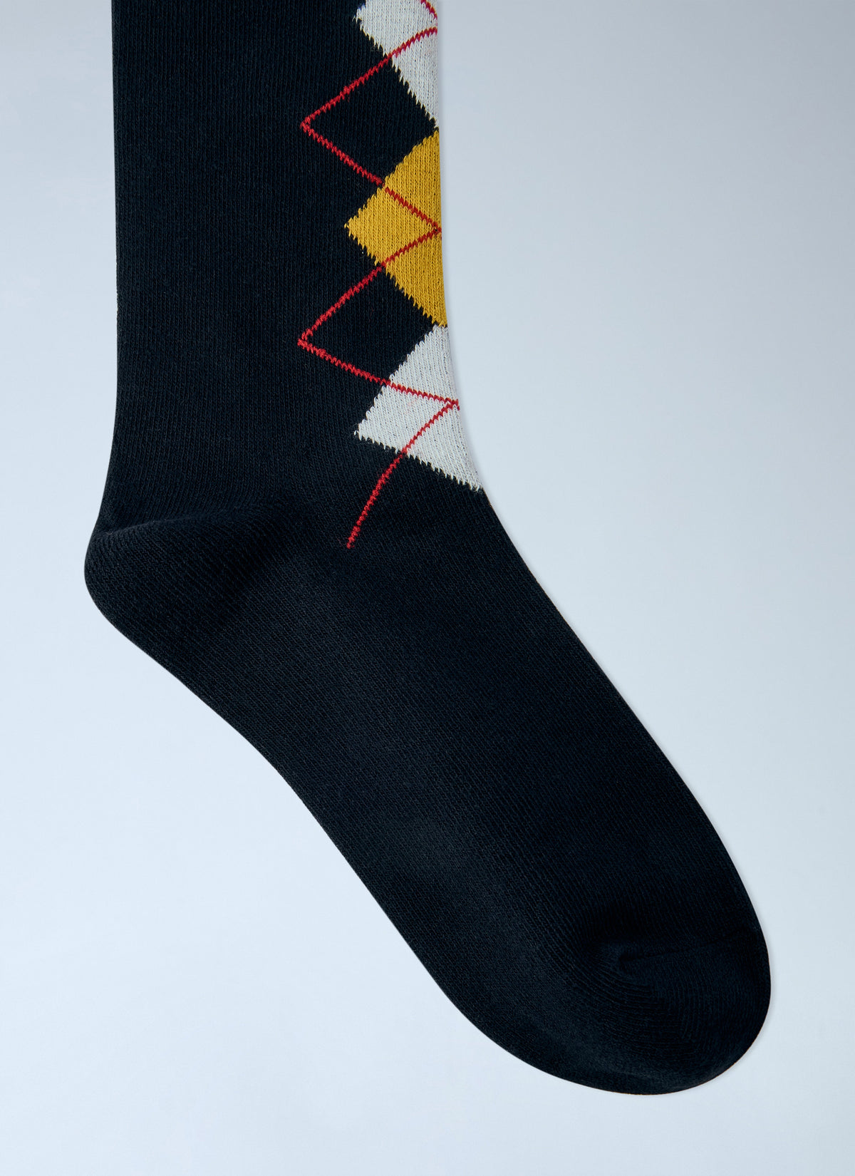 Argyle ruffle cuff socks