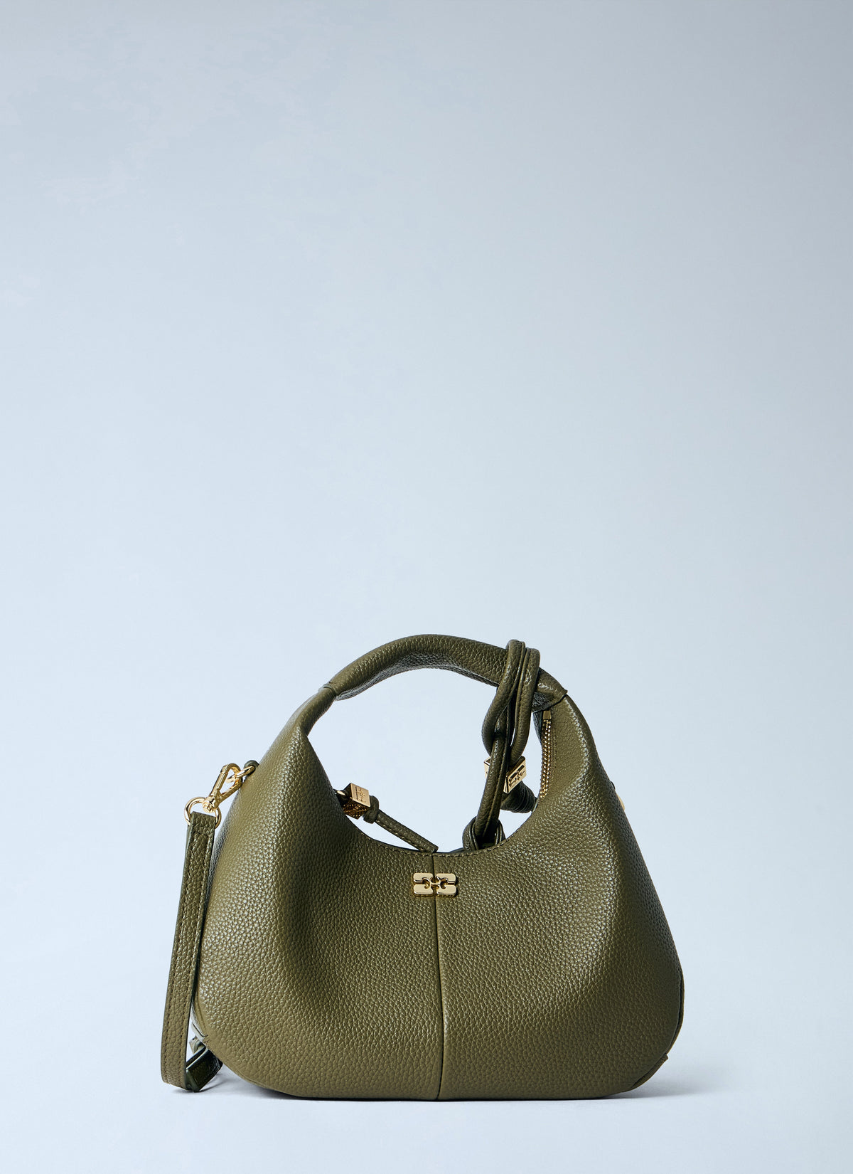 Hobo mini grained handbag