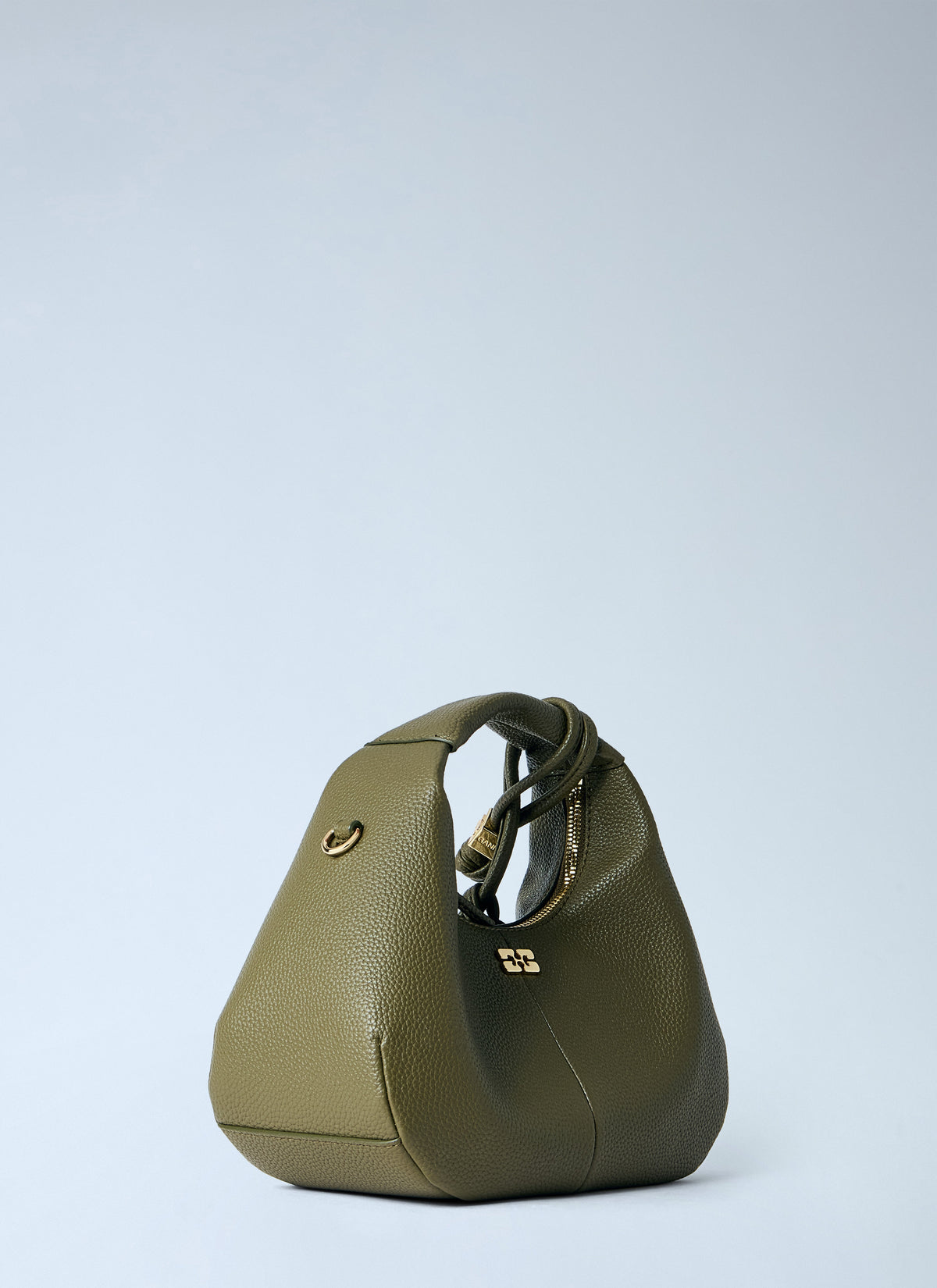 Hobo mini grained handbag