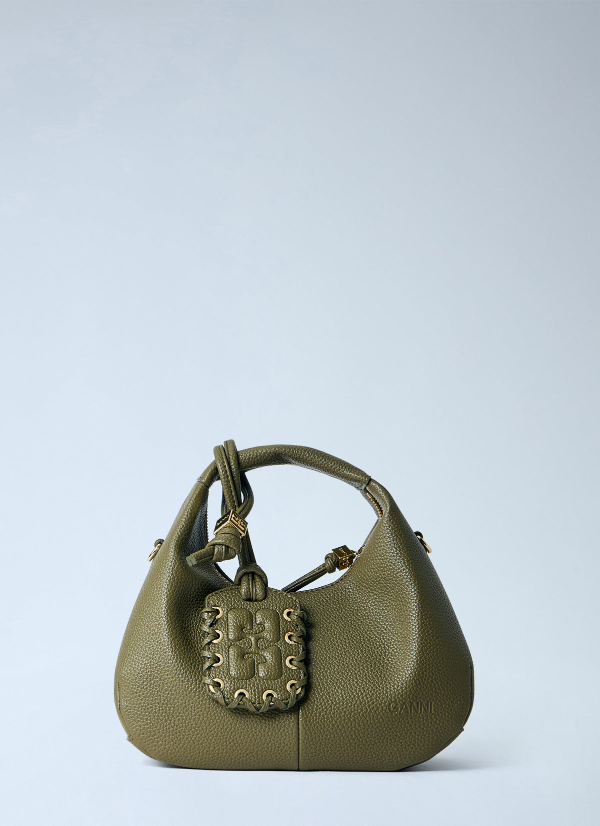 Hobo mini grained handbag