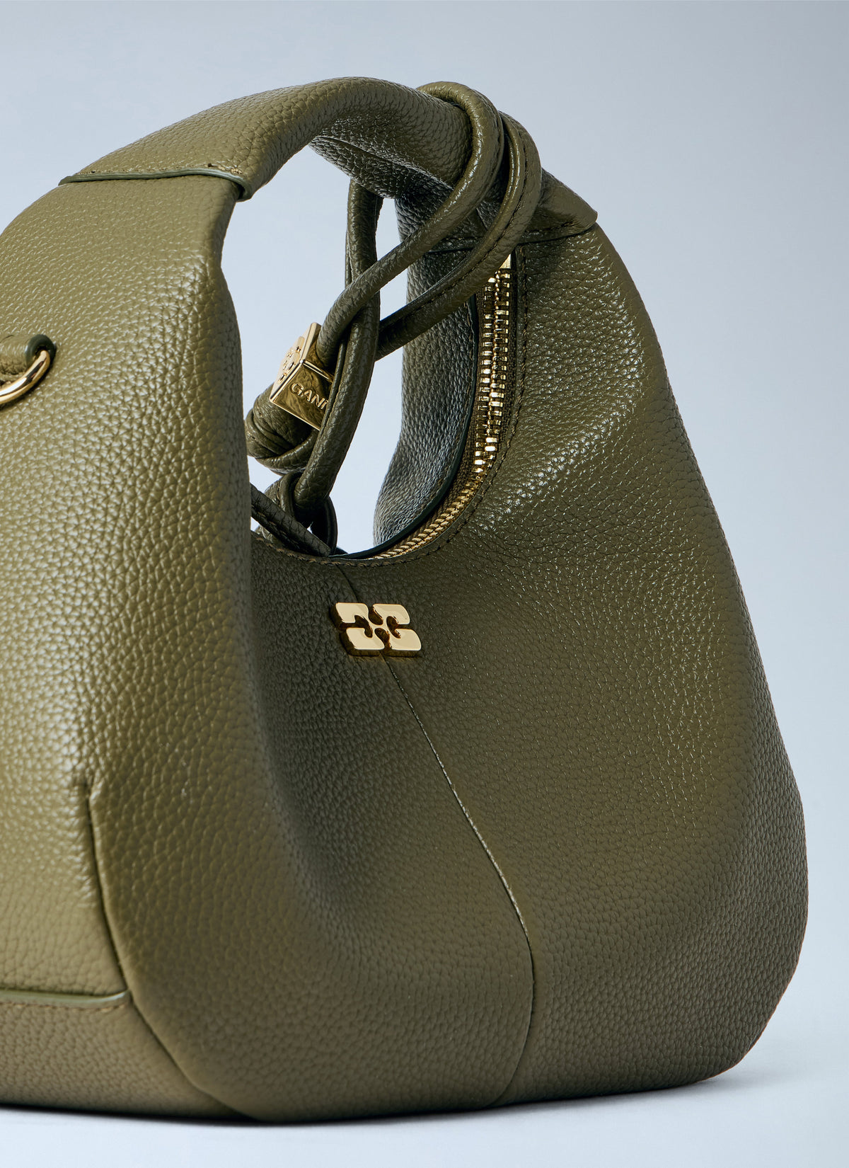 Hobo mini grained handbag