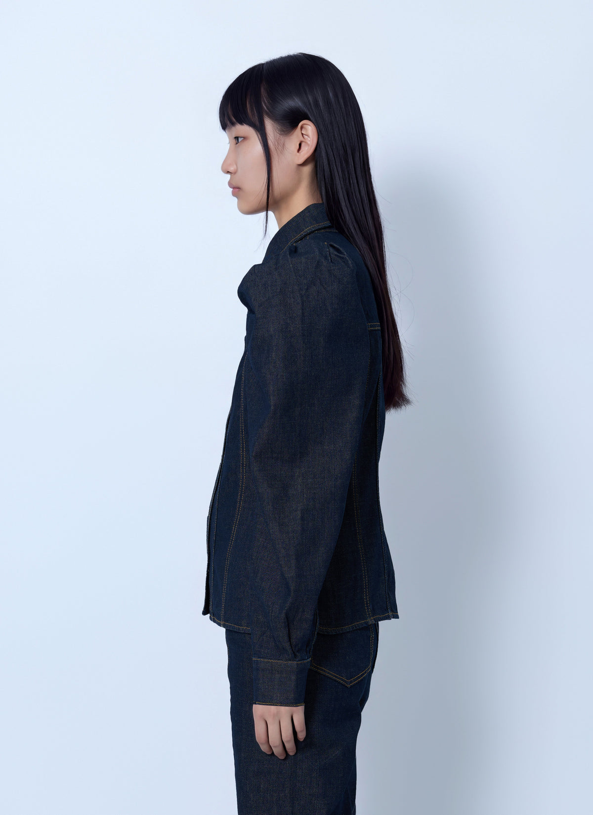 Slub denim shirt