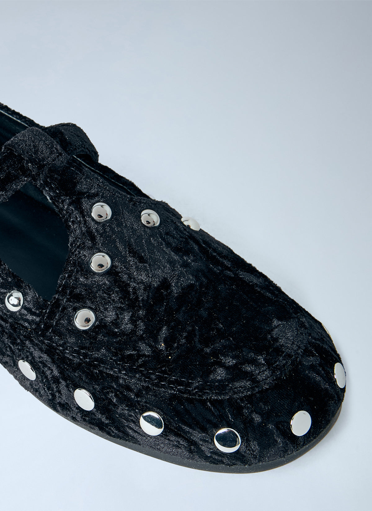Mary jenny studs crinkle velvet flats