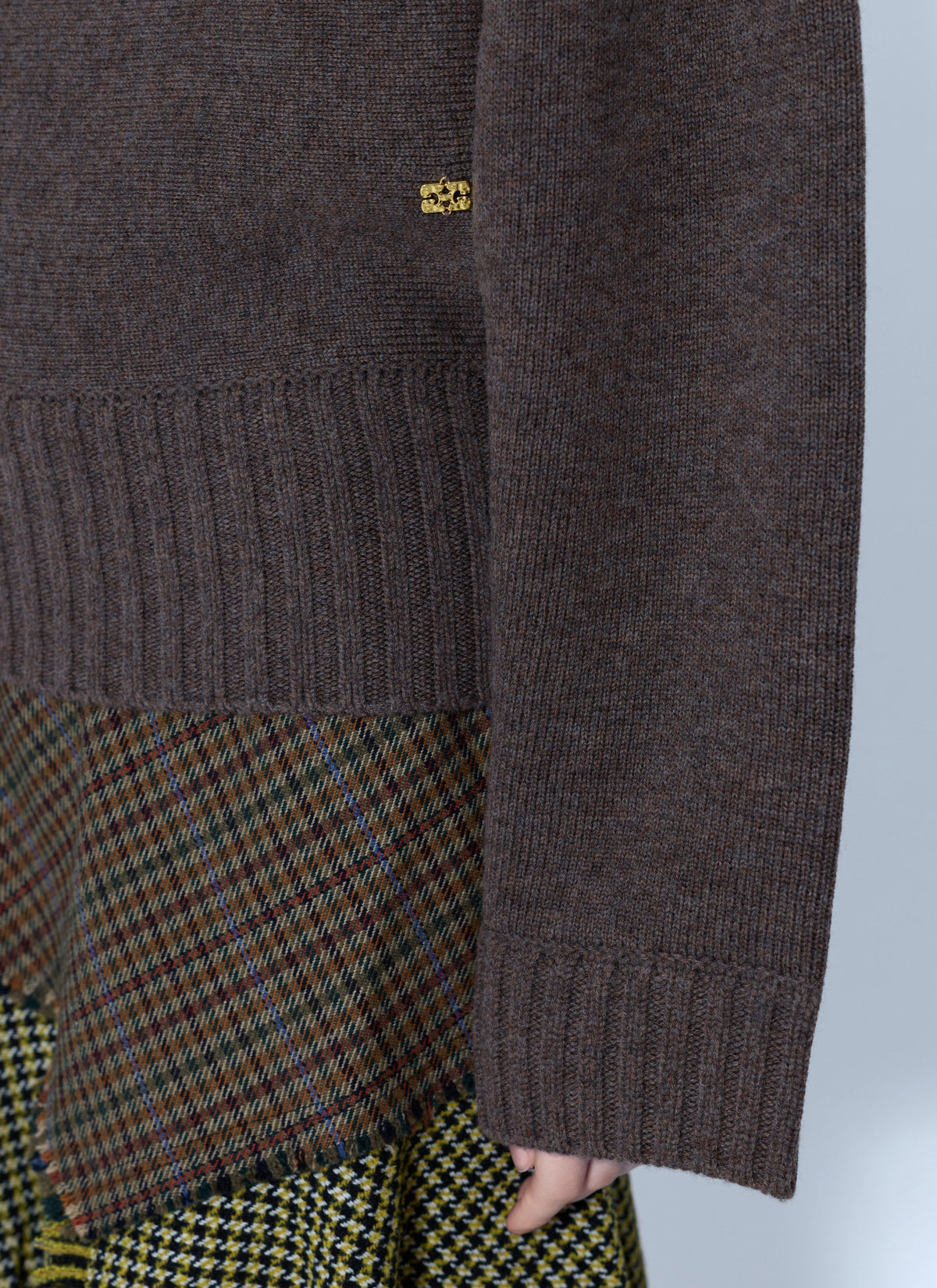 Double knit batwing turtleneck