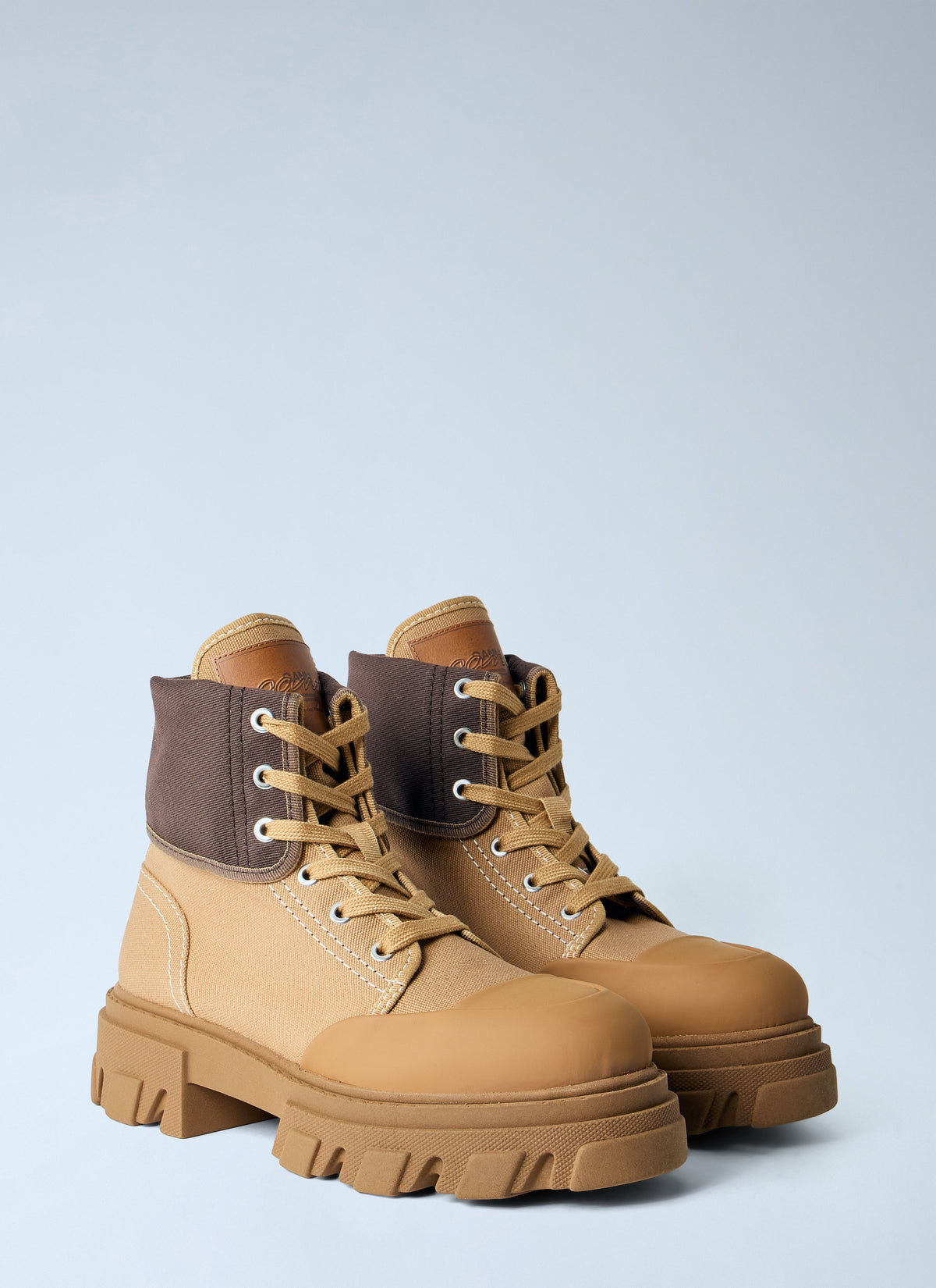 Cleated canvas trail boots